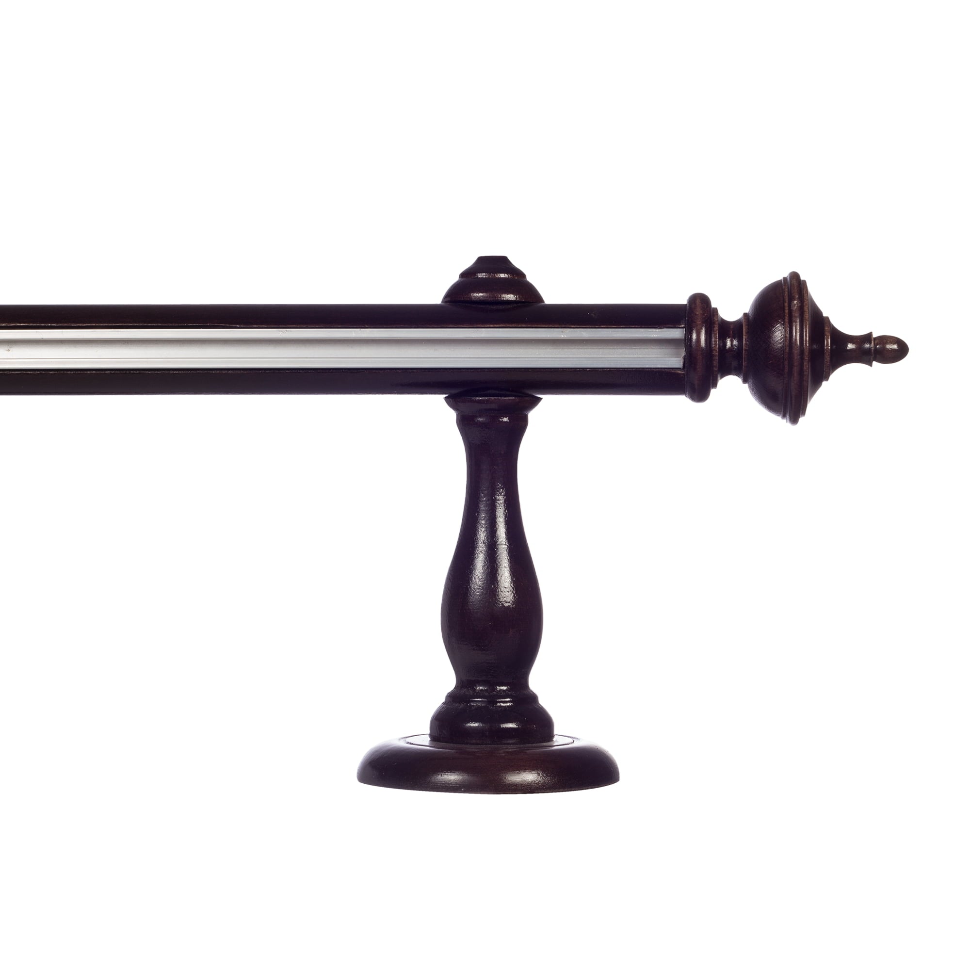 Saly Single 35 mm Wooden Curtain Rod with Aluminum Track