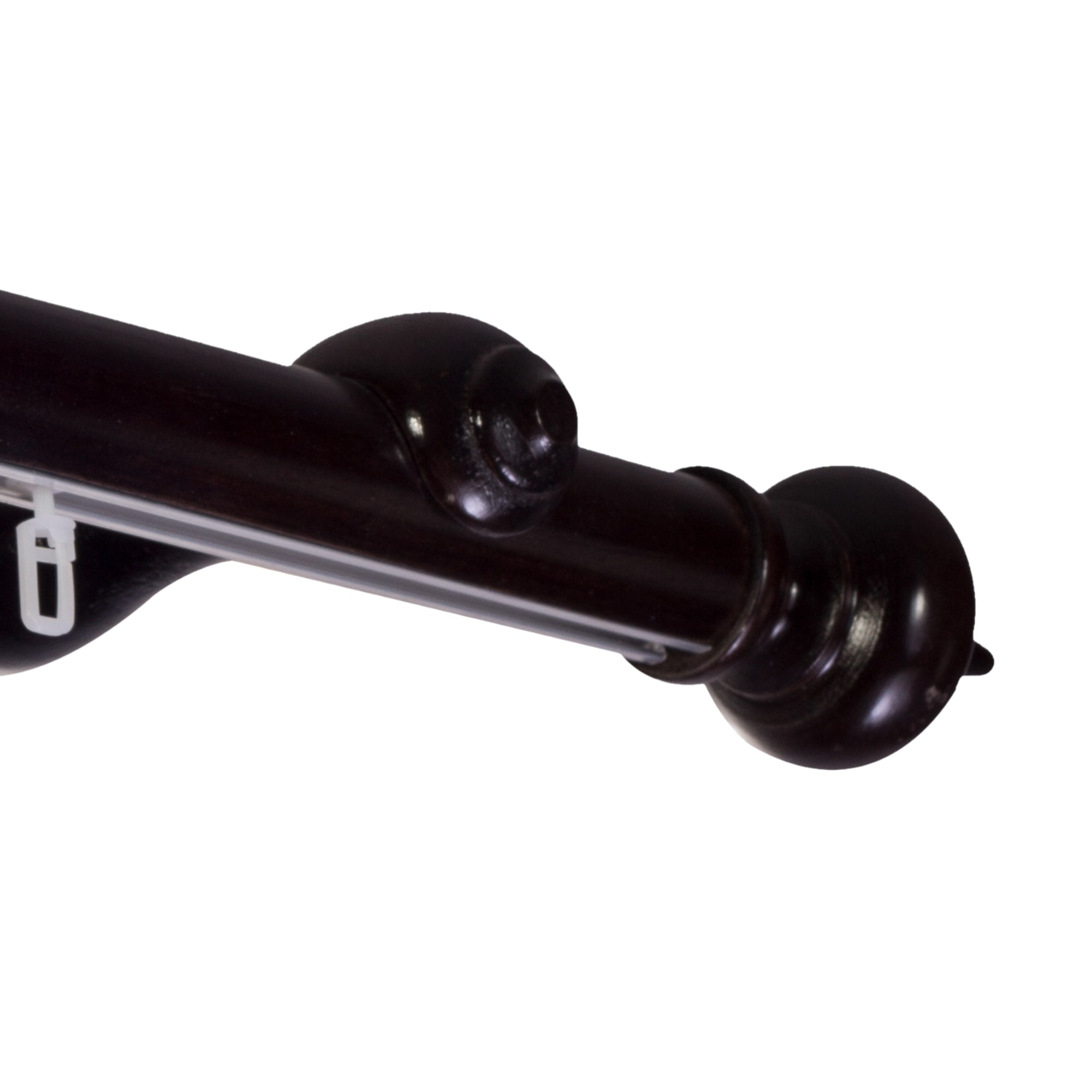 Stella Single 35 mm Wooden Curtain Rod with Aluminum Track