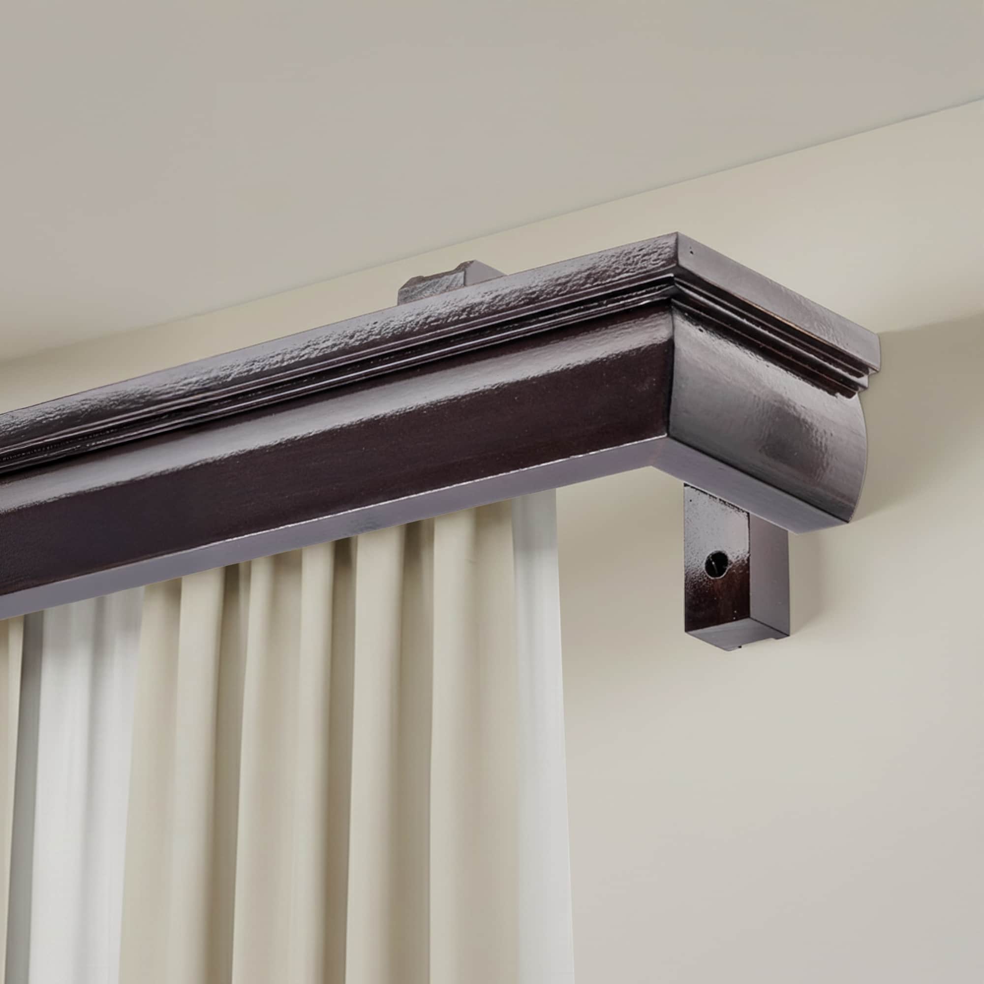 Firenze Wooden Curtain Track System with Decorative Valance