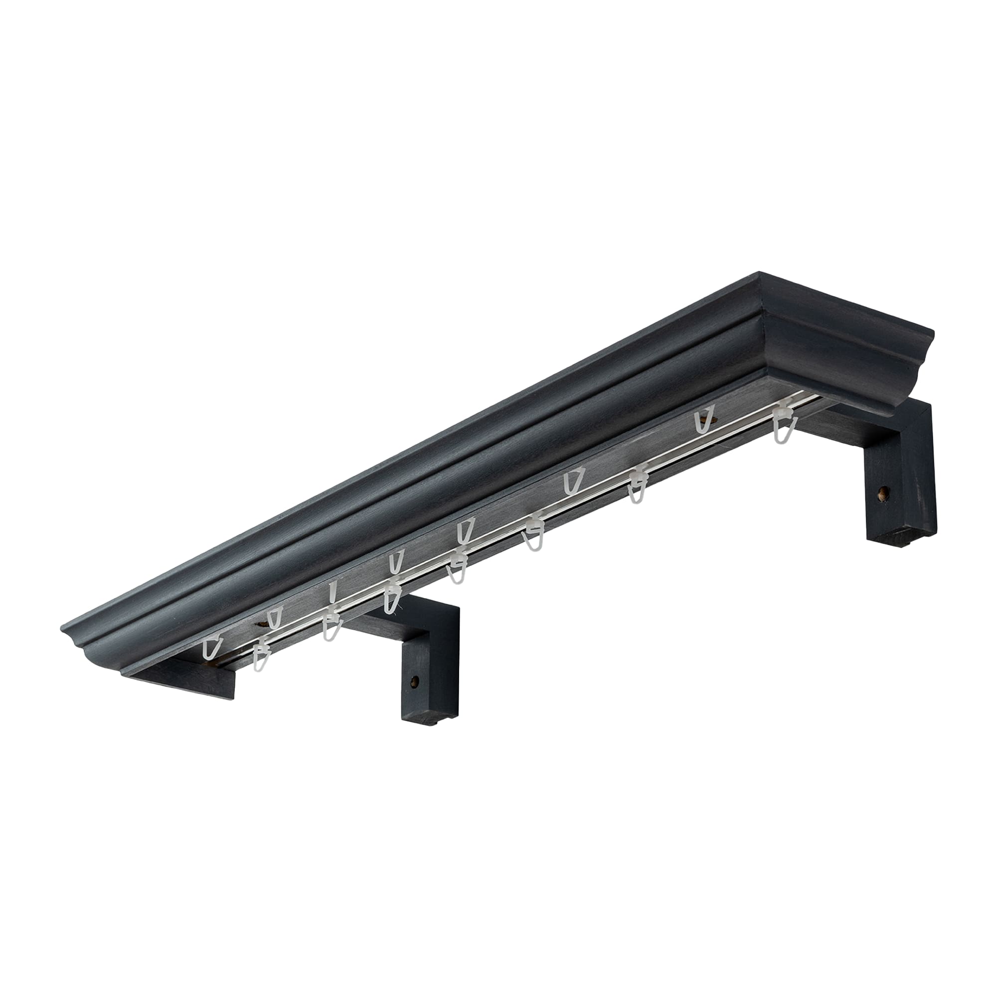 Filip Wooden Curtain Track System with Decorative Valance