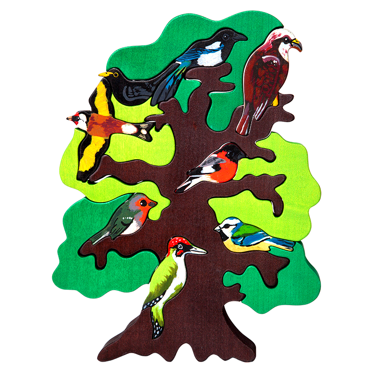 European Birds Wooden Puzzle