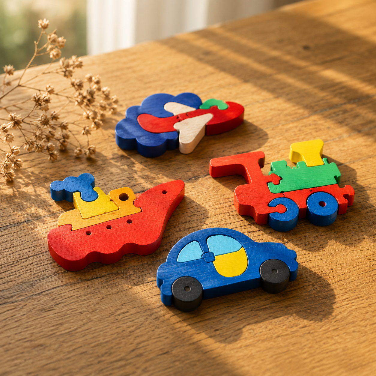 Vehicles Wooden Puzzle Set