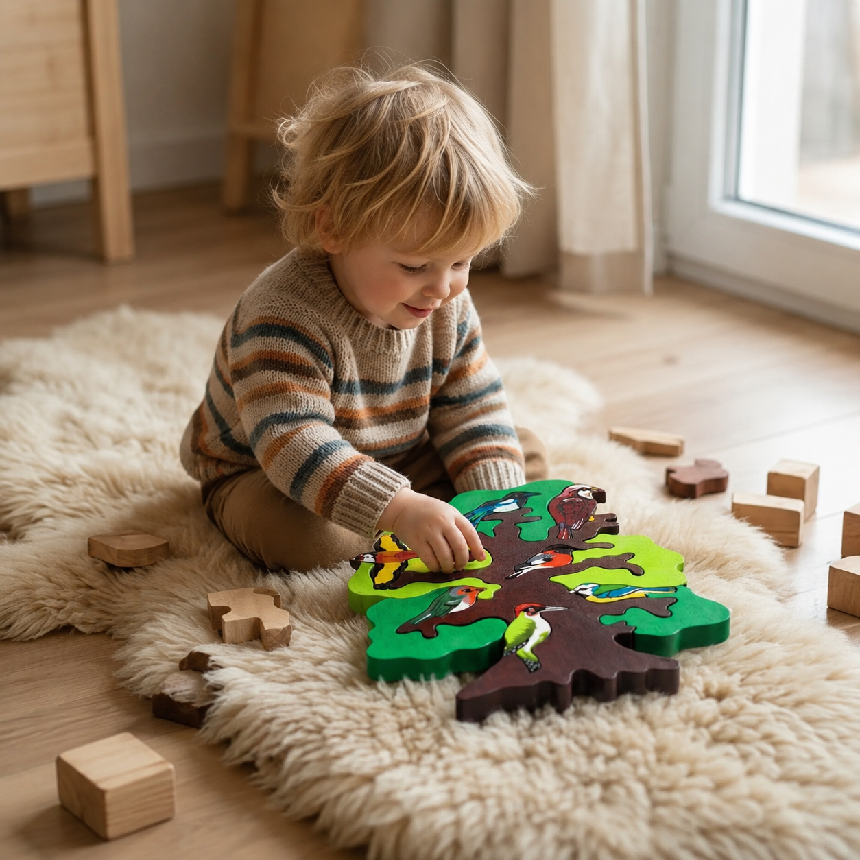 European Birds Wooden Puzzle