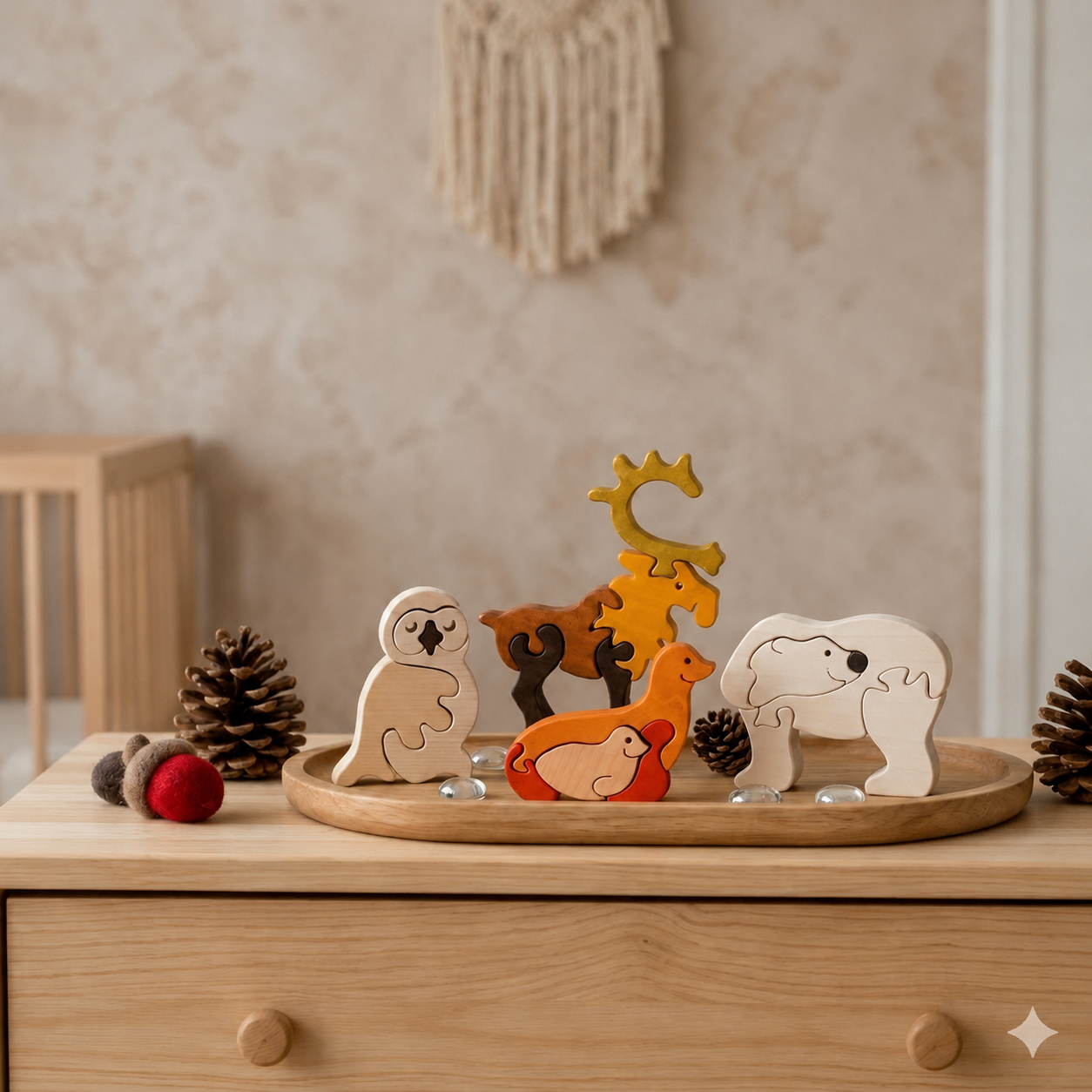 Arctic Animals Wooden Puzzle Set