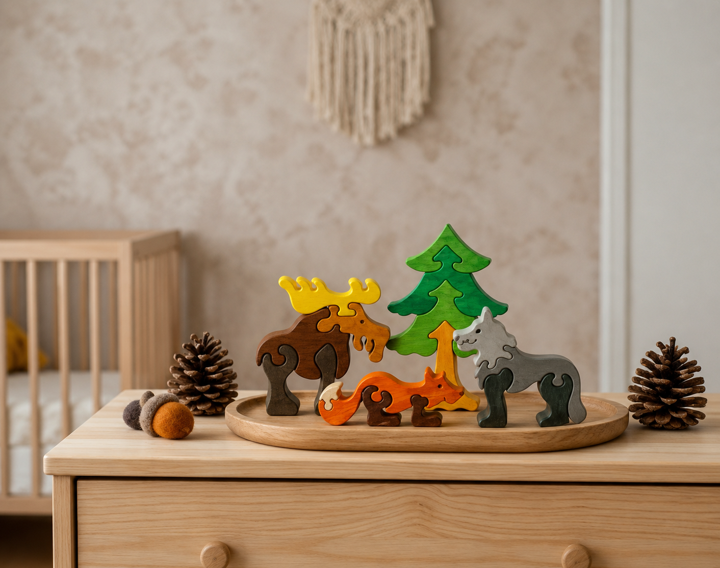 Forest Animals Wooden Puzzle Set