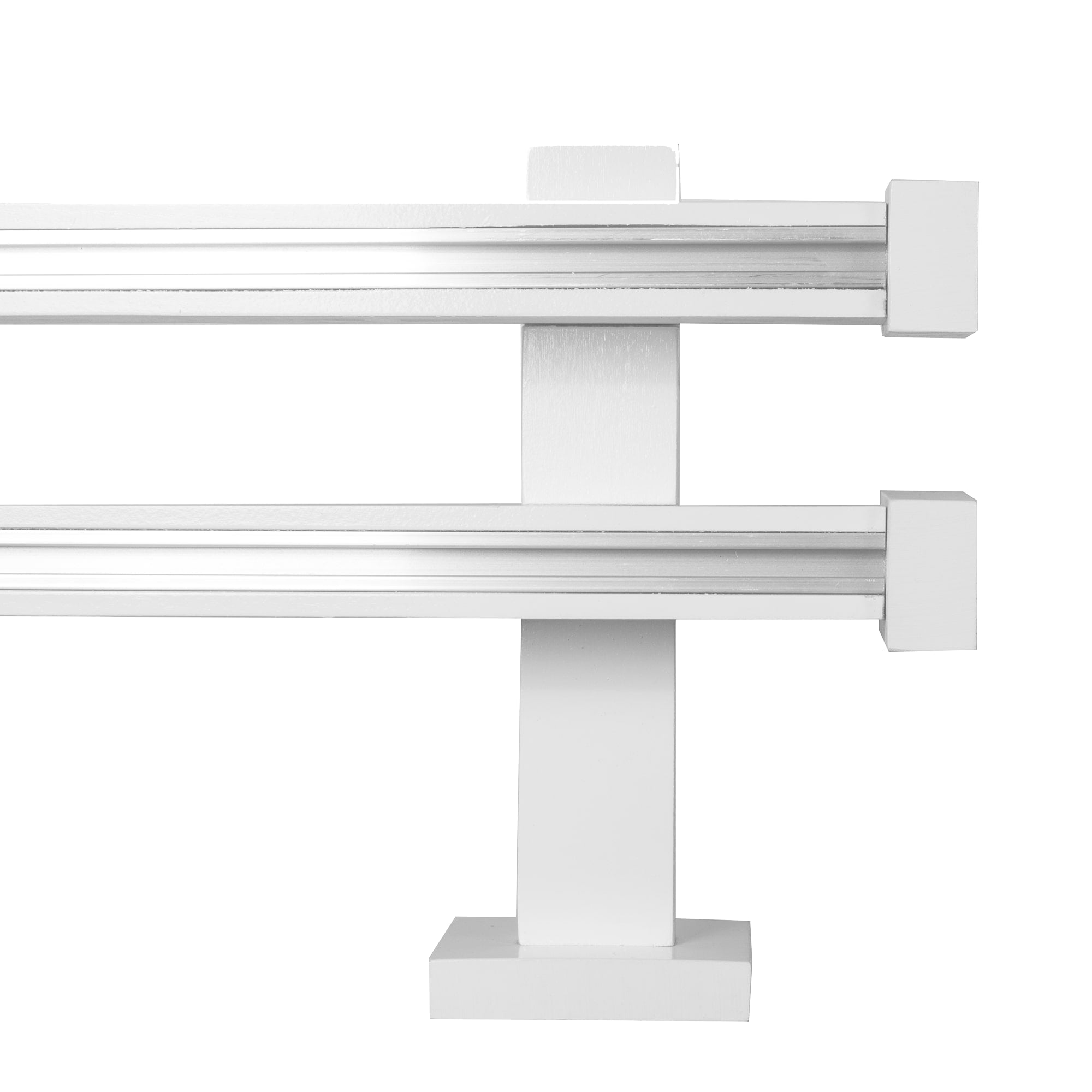 Dalia Double Wooden Curtain Rod with Aluminum Track