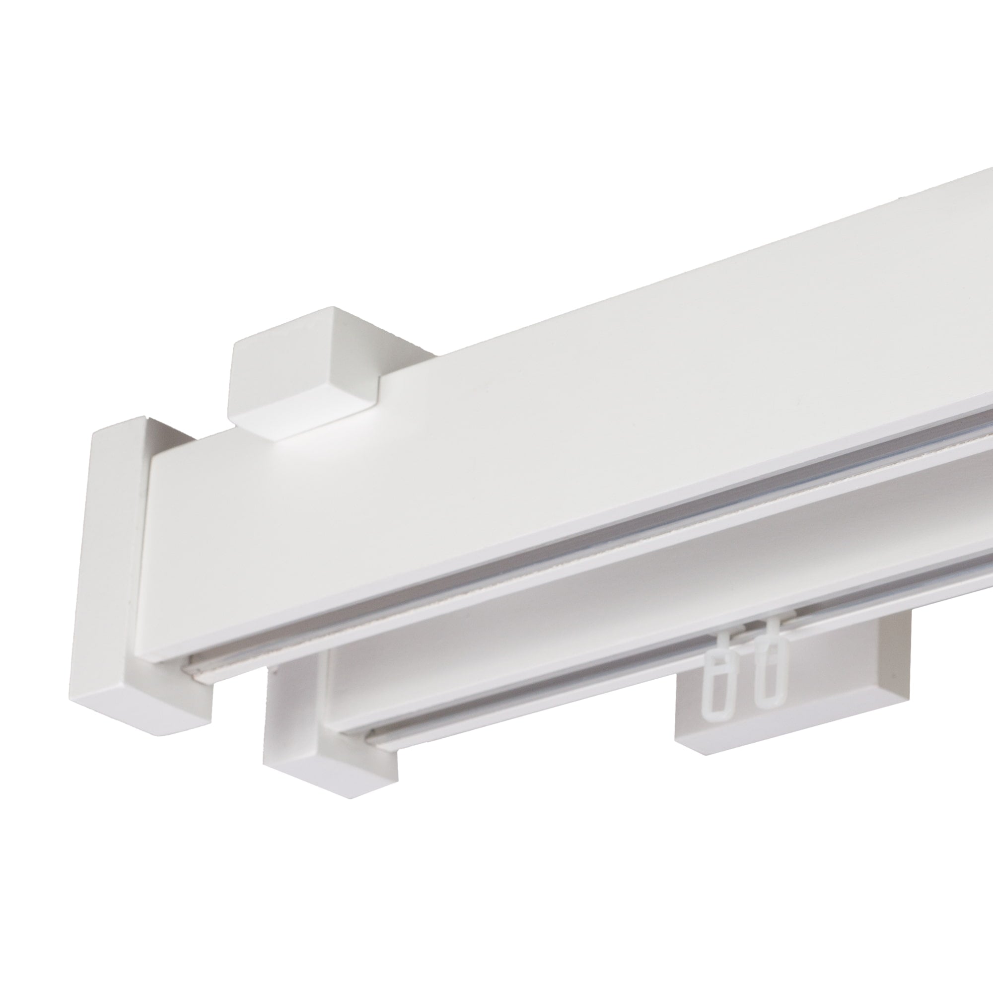 Dalia Double Wooden Curtain Rod with Aluminum Track