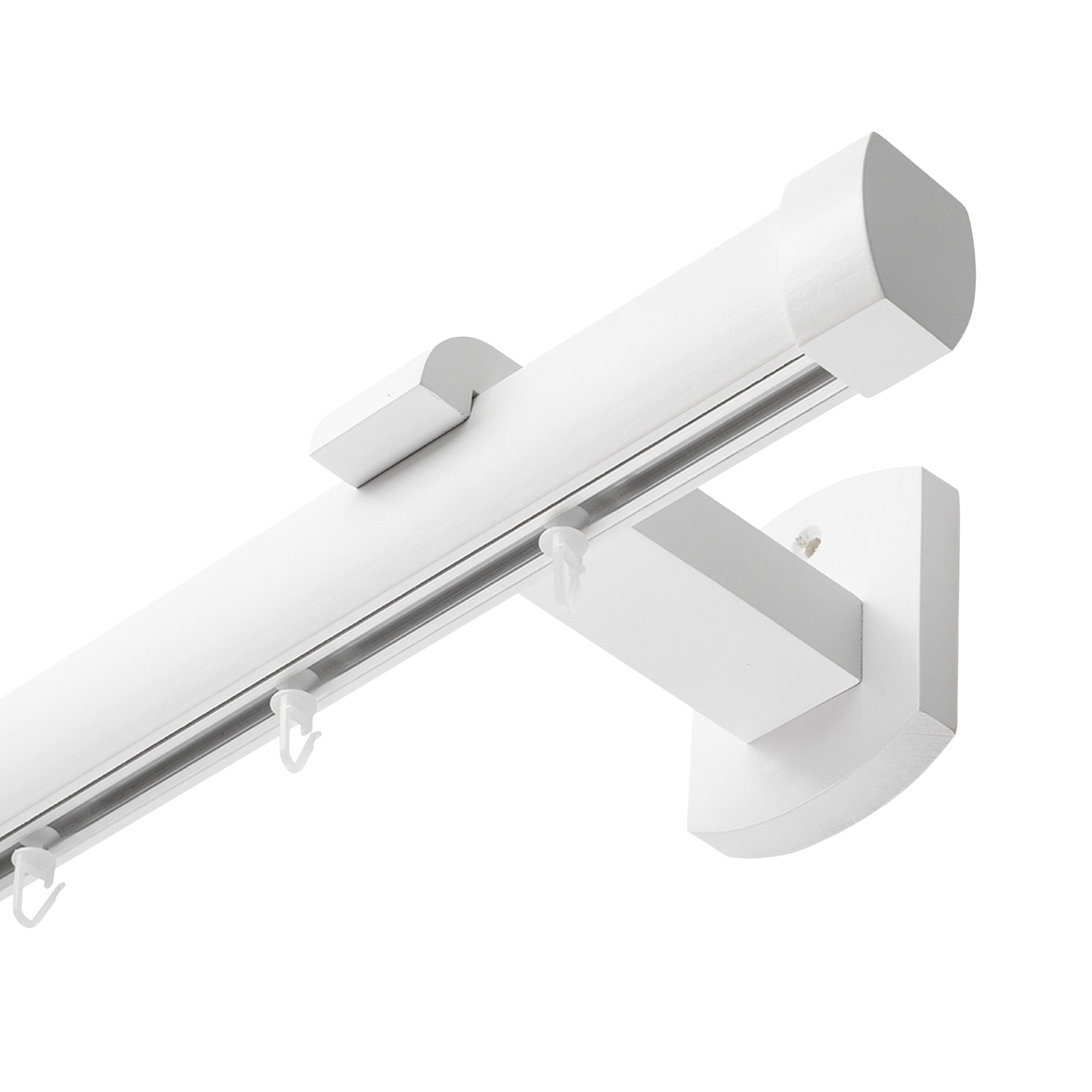 Domino Single Wooden Curtain Rod