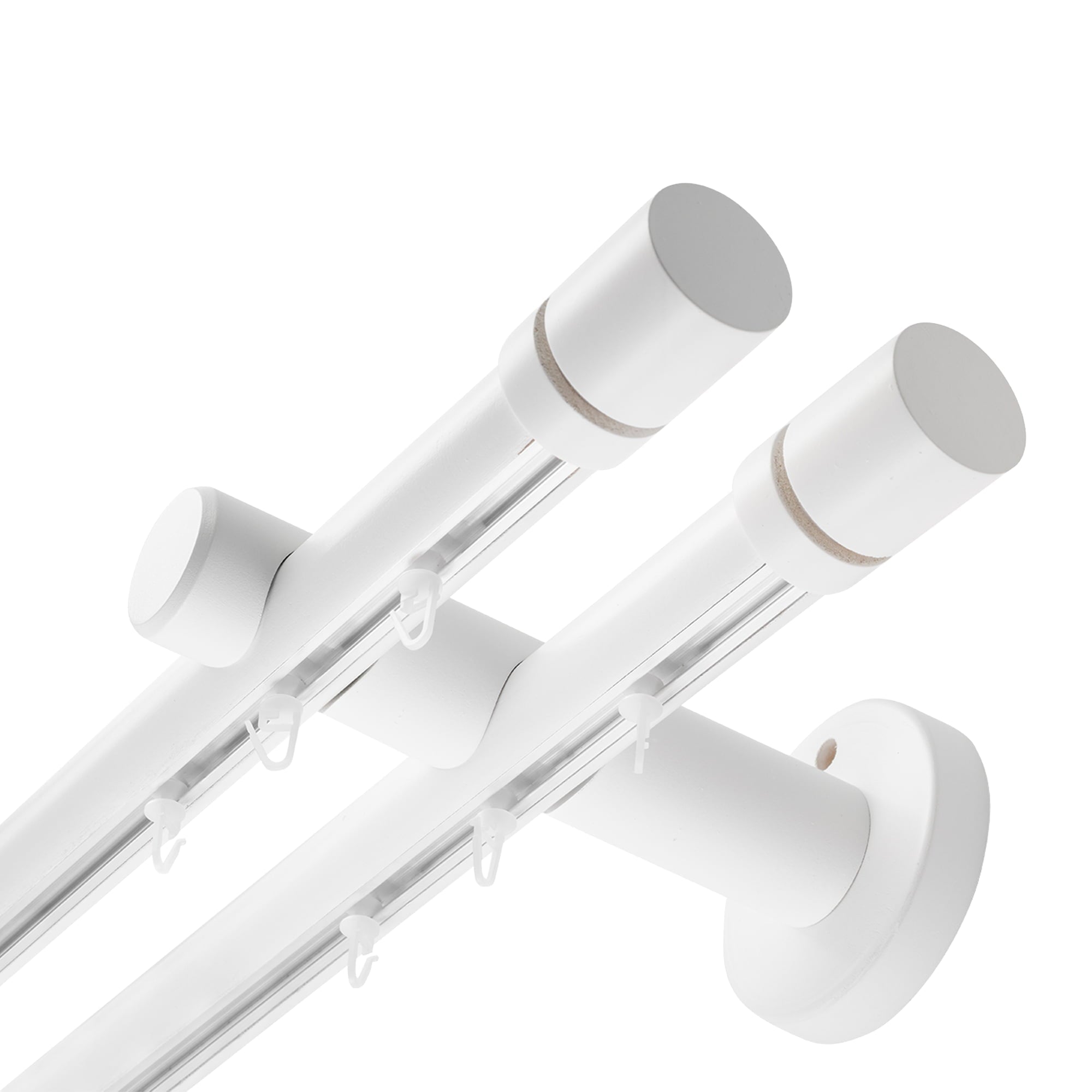 CILINDRU DOUBLE 35 MM WOODEN CURTAIN ROD & ALUMINUM TRACK SYSTEM