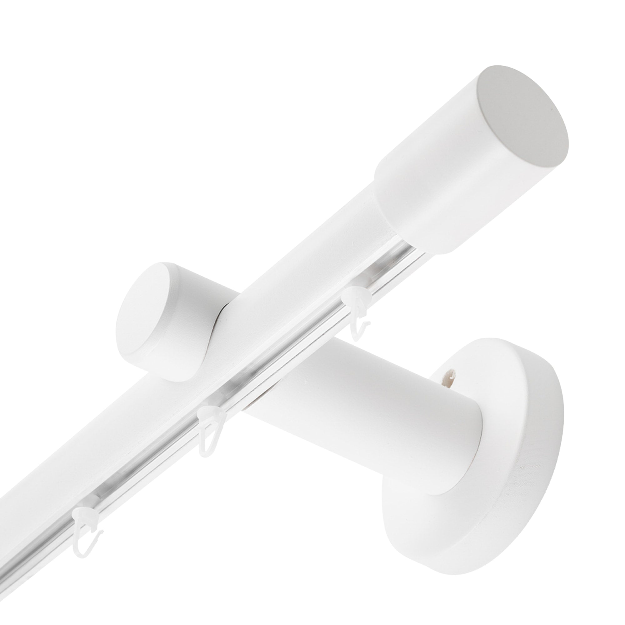 Luna Single 35 mm Wooden Curtain Rod & Track System