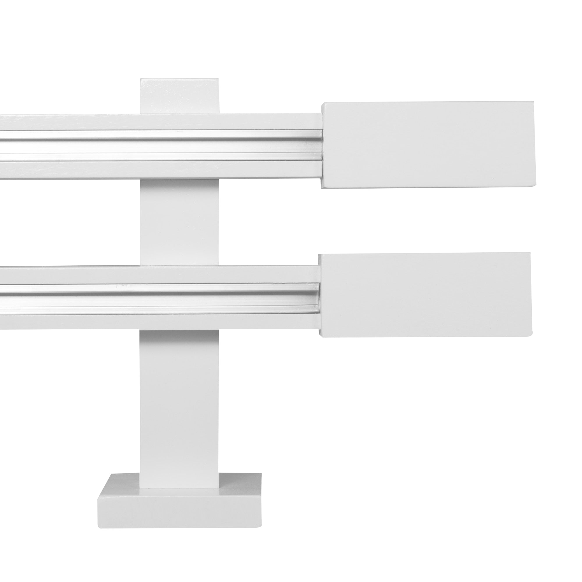 Praga Double Wooden Curtain Rod with Aluminum Track