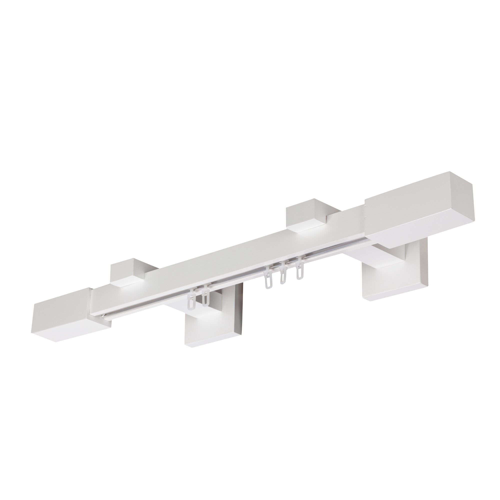 Praga Wooden Curtain Rod with Aluminum Track