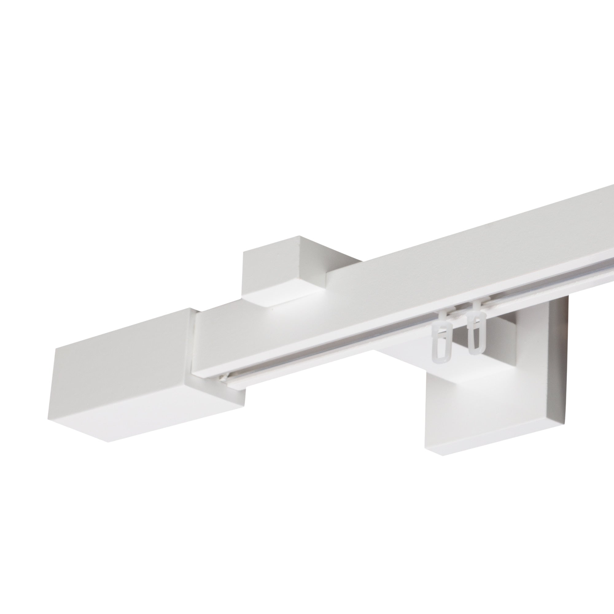Praga Wooden Curtain Rod with Aluminum Track
