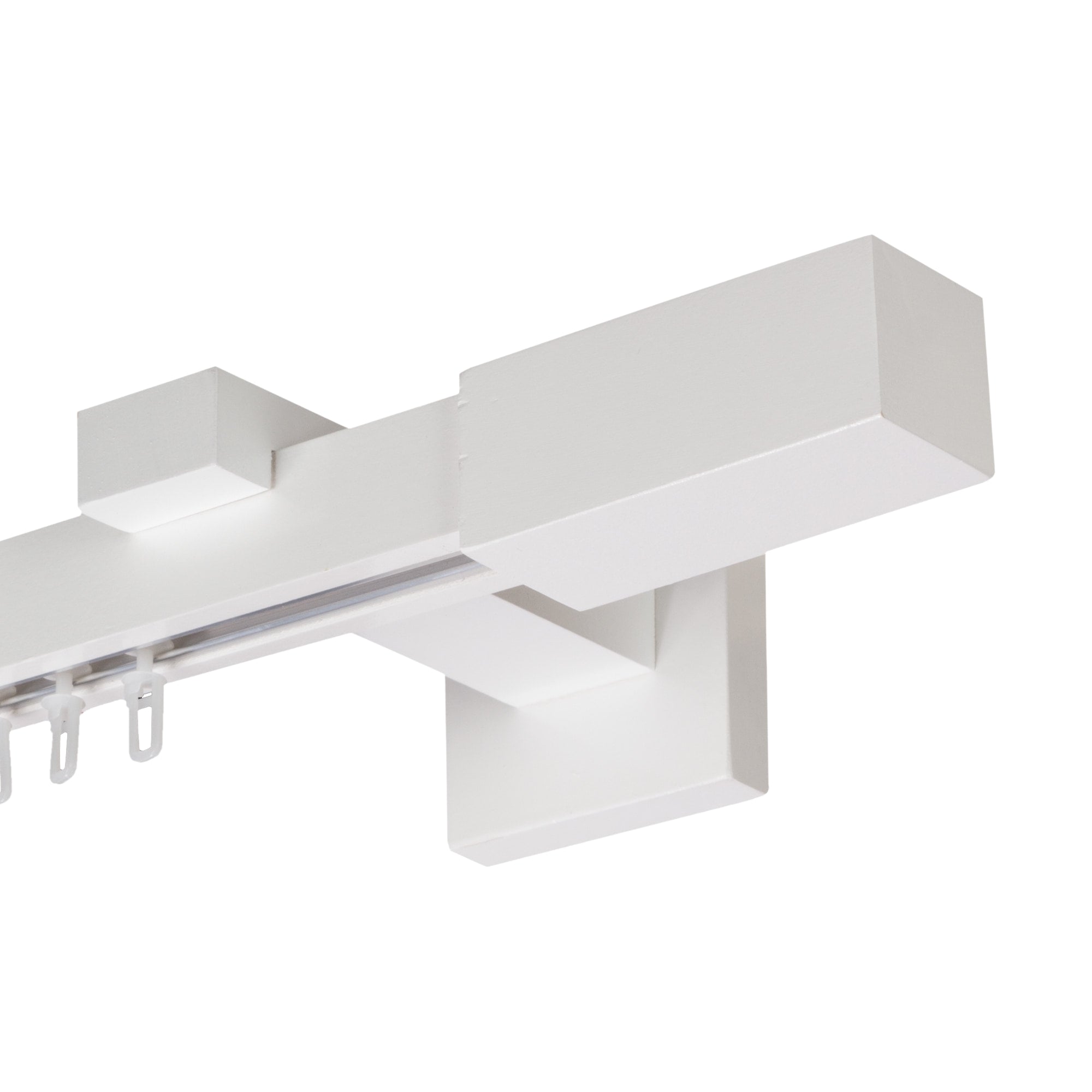 Praga Wooden Curtain Rod with Aluminum Track