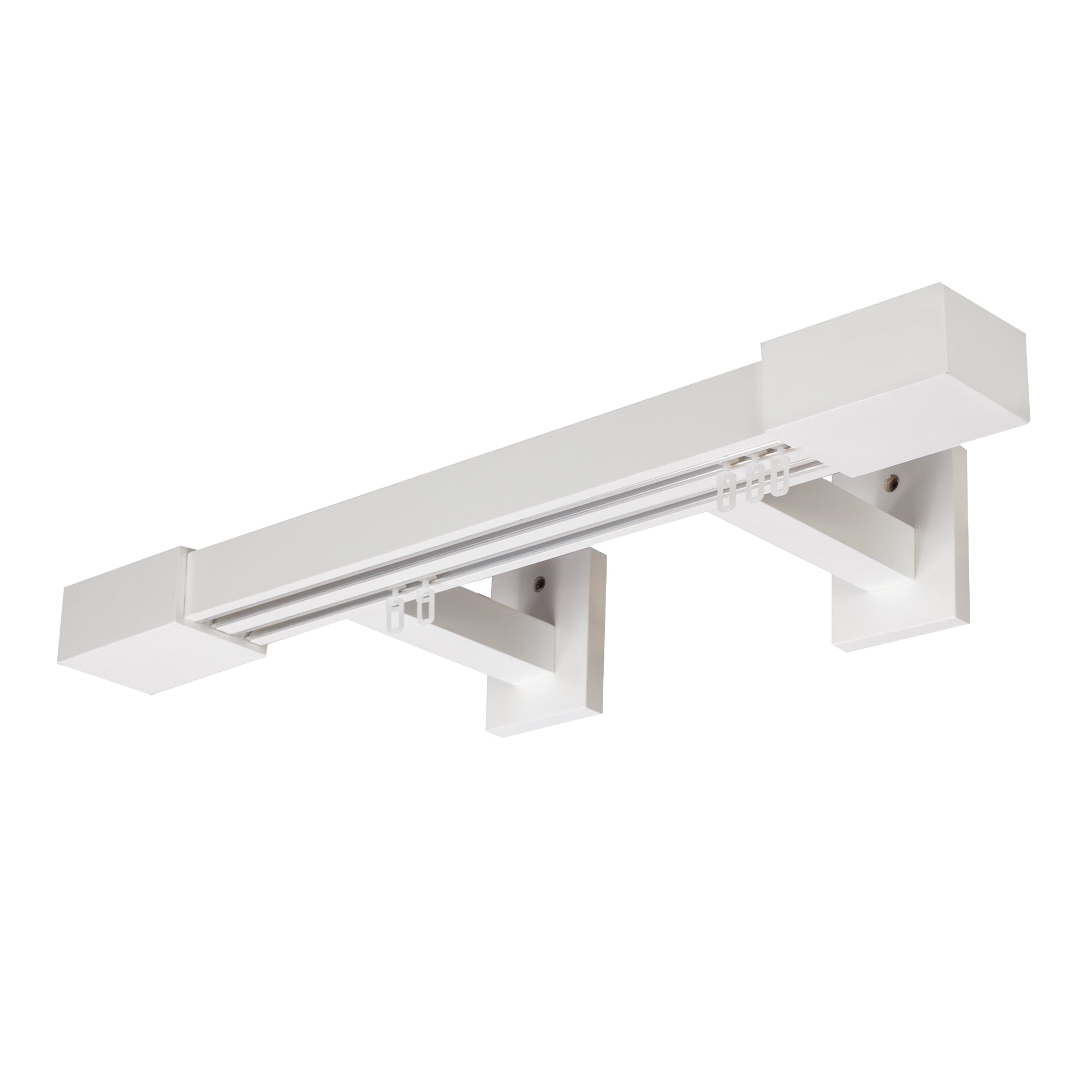 Roma Double Wooden Curtain Rod & Track System for Curtains and Drapes