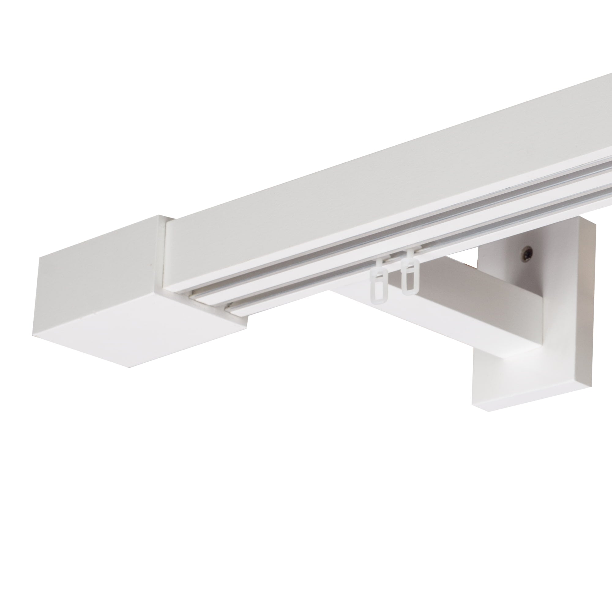 Roma Double Wooden Curtain Rod & Track System for Curtains and Drapes