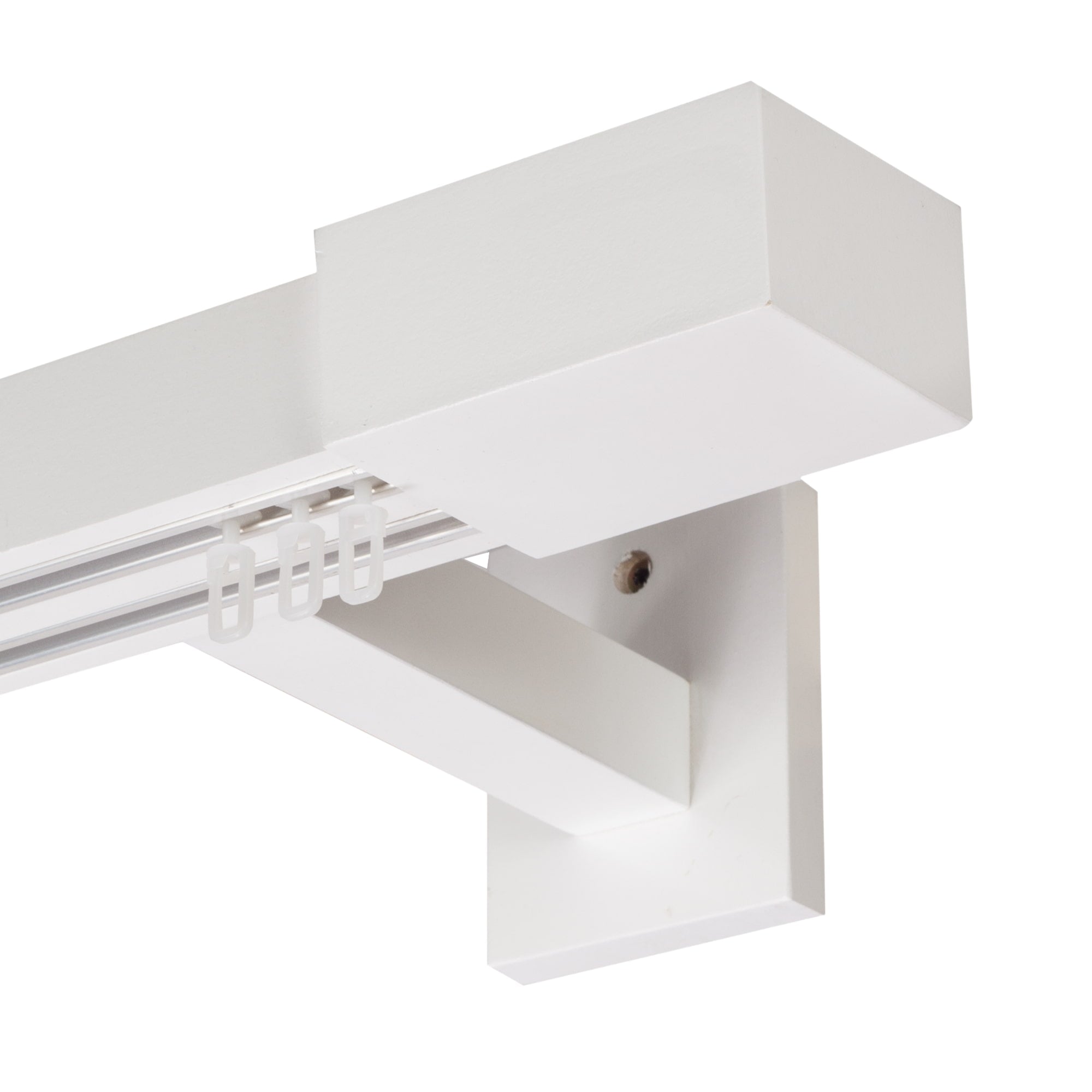 Roma Double Wooden Curtain Rod & Track System for Curtains and Drapes