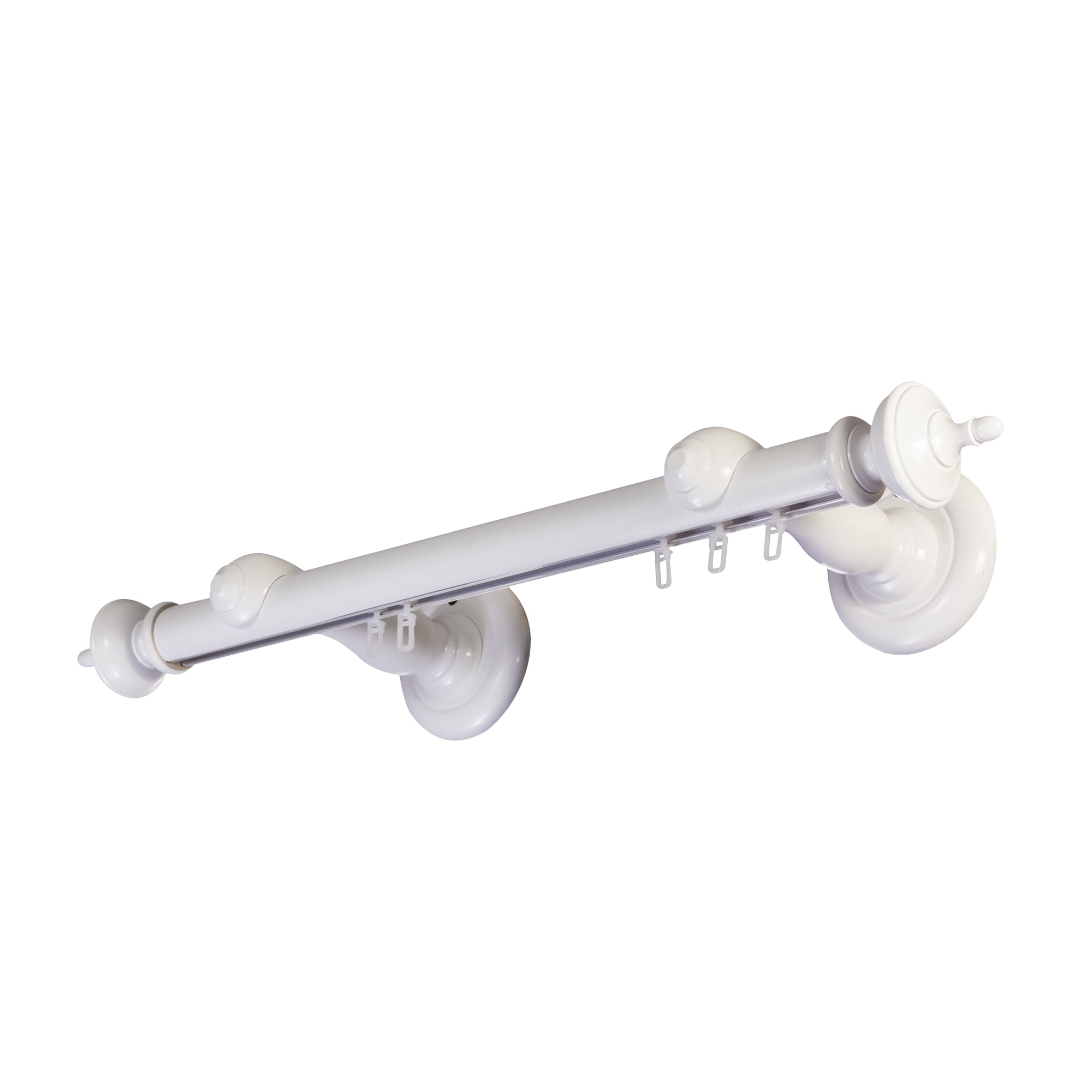 Saly Single 35 mm Wooden Curtain Rod with Aluminum Track
