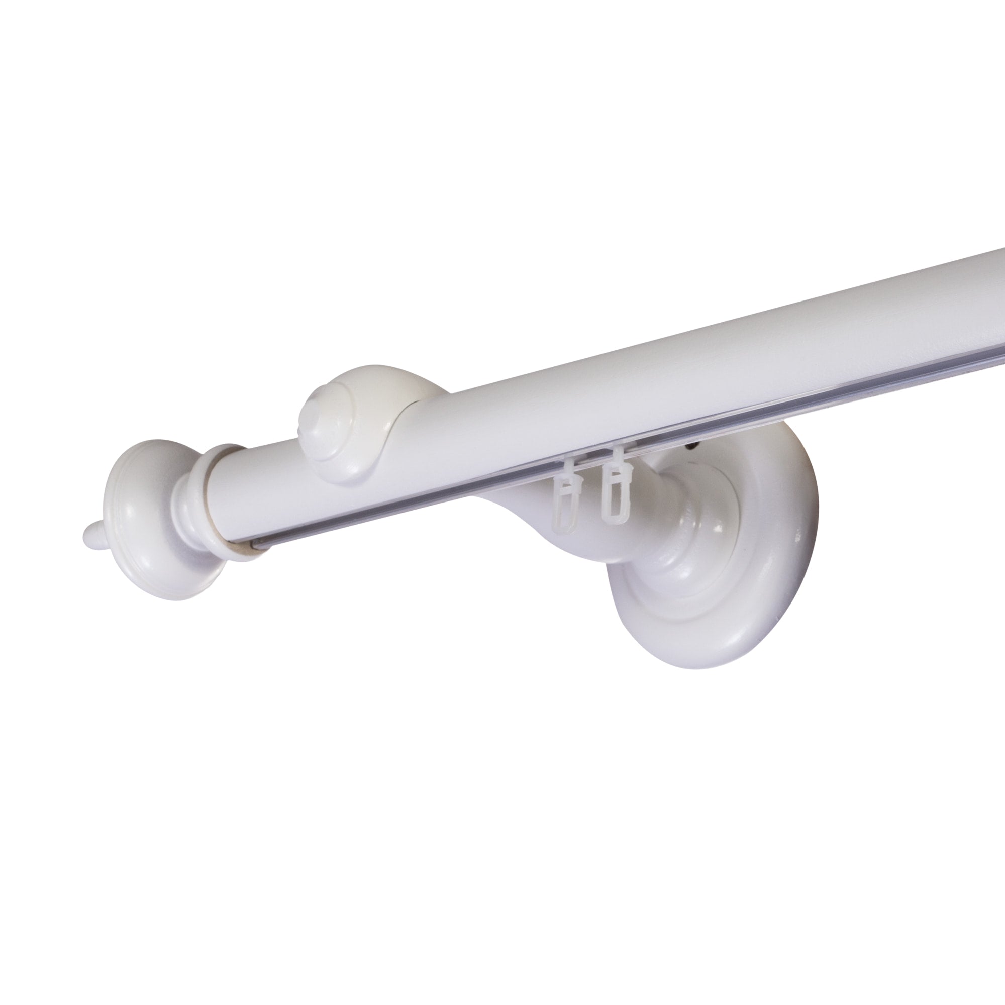Saly Single 35 mm Wooden Curtain Rod with Aluminum Track