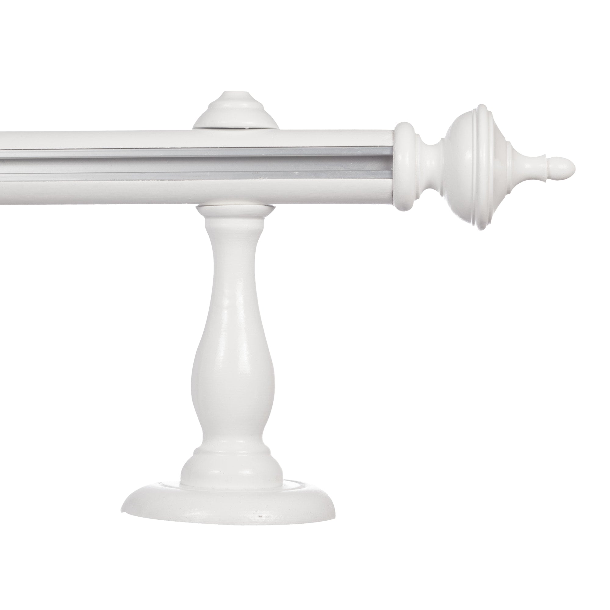 Saly Single 35 mm Wooden Curtain Rod with Aluminum Track