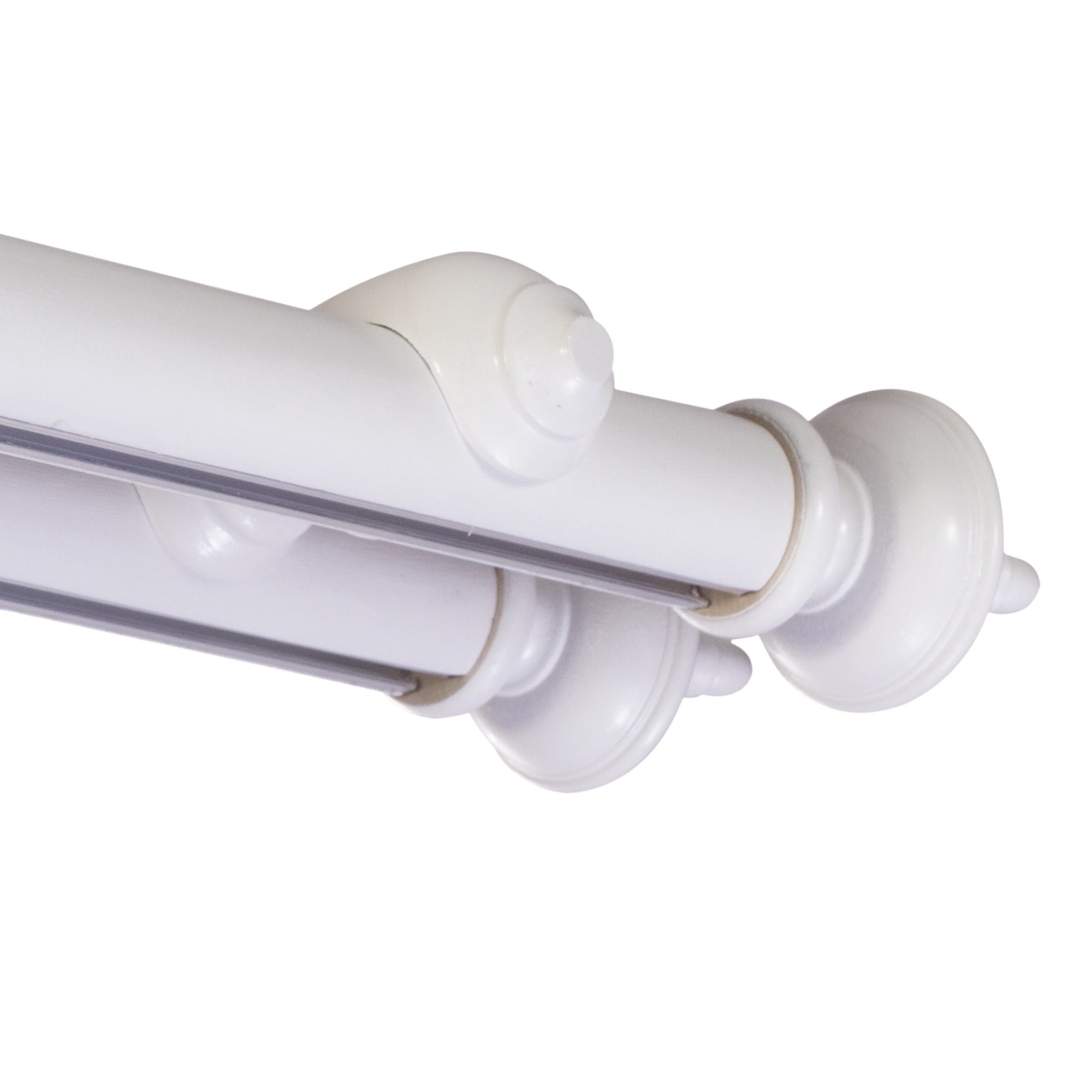 STELLA DOUBLE 35 MM WOODEN CURTAIN ROD WITH ALUMINUM TRACK