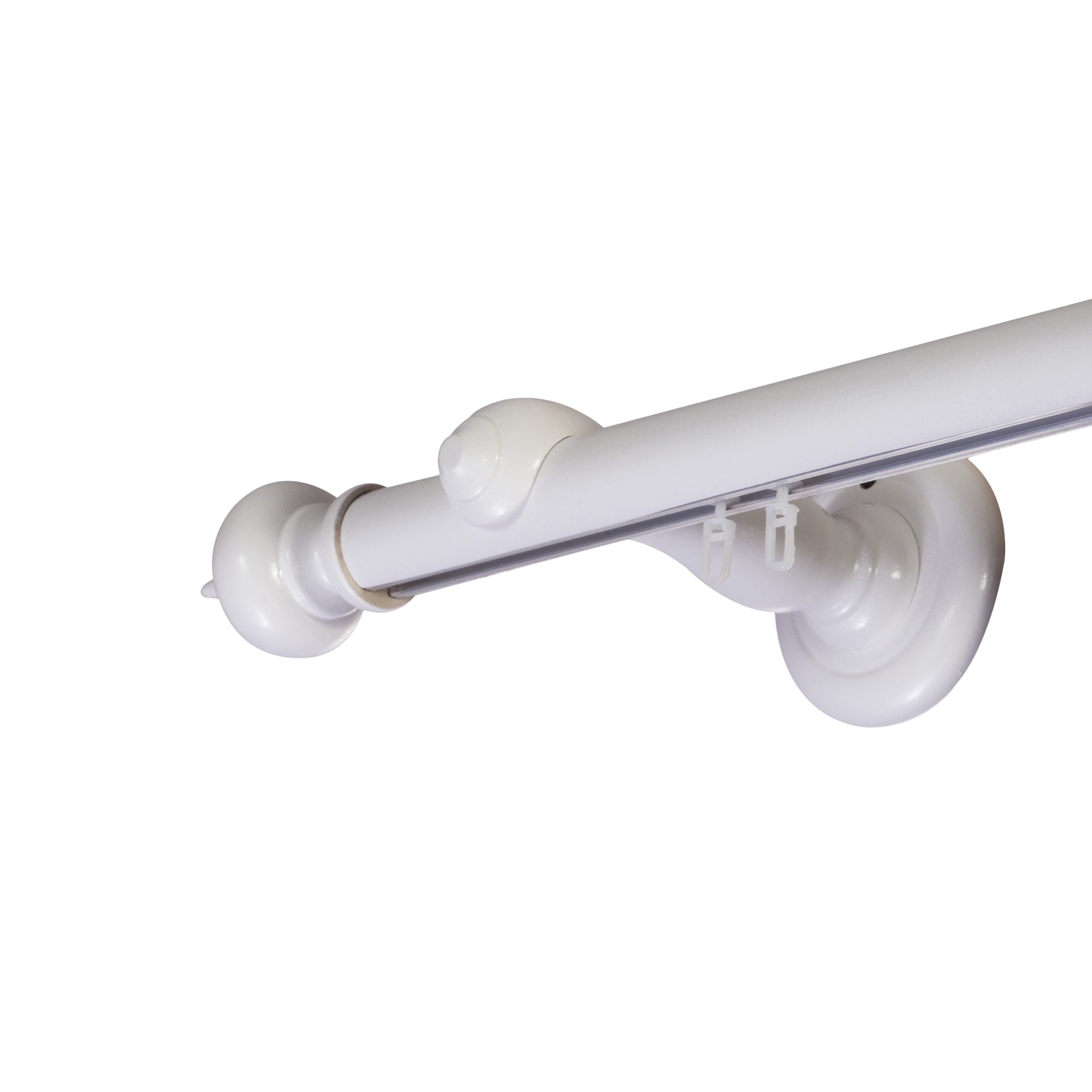 Stella Single 35 mm Wooden Curtain Rod with Aluminum Track