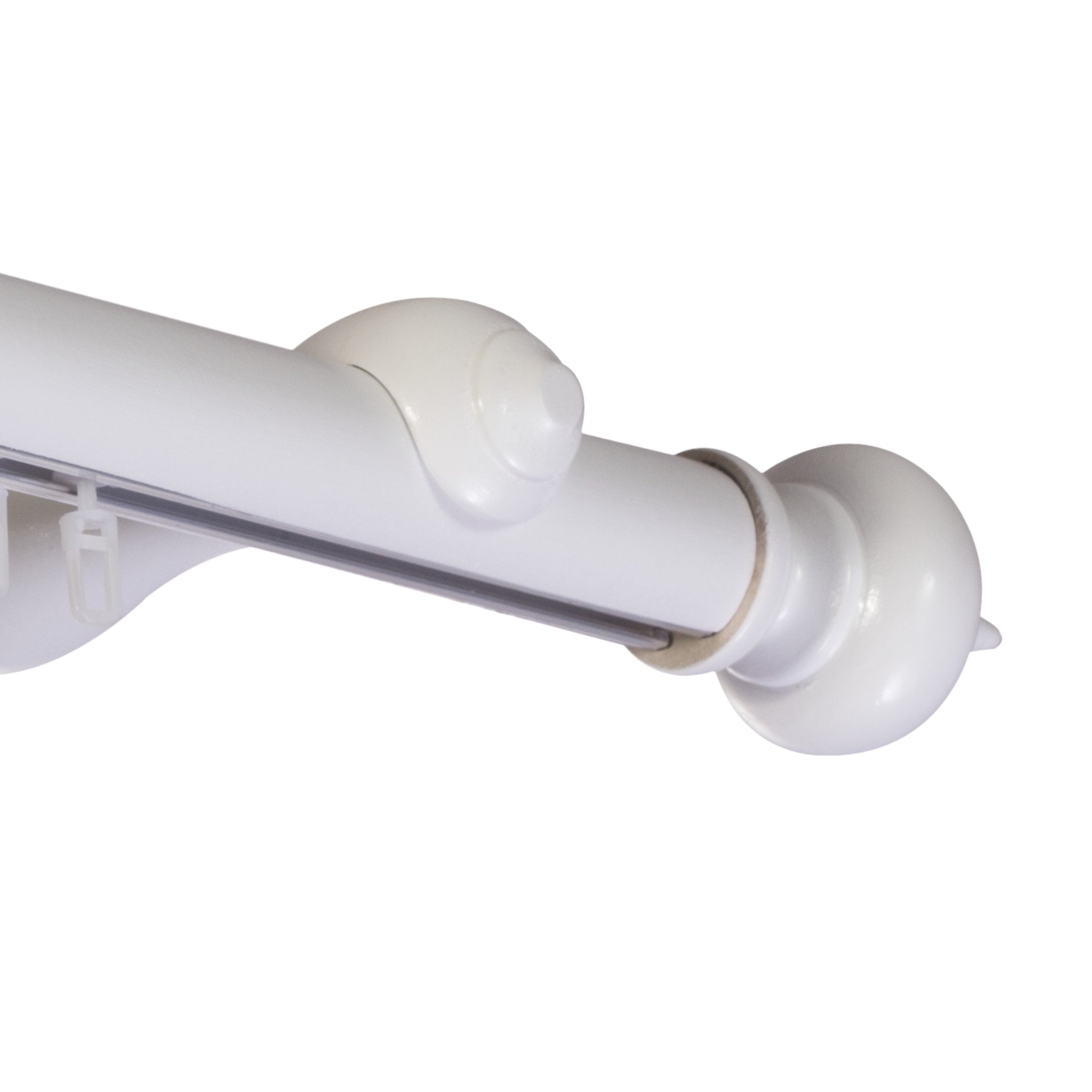 Stella Single 35 mm Wooden Curtain Rod with Aluminum Track