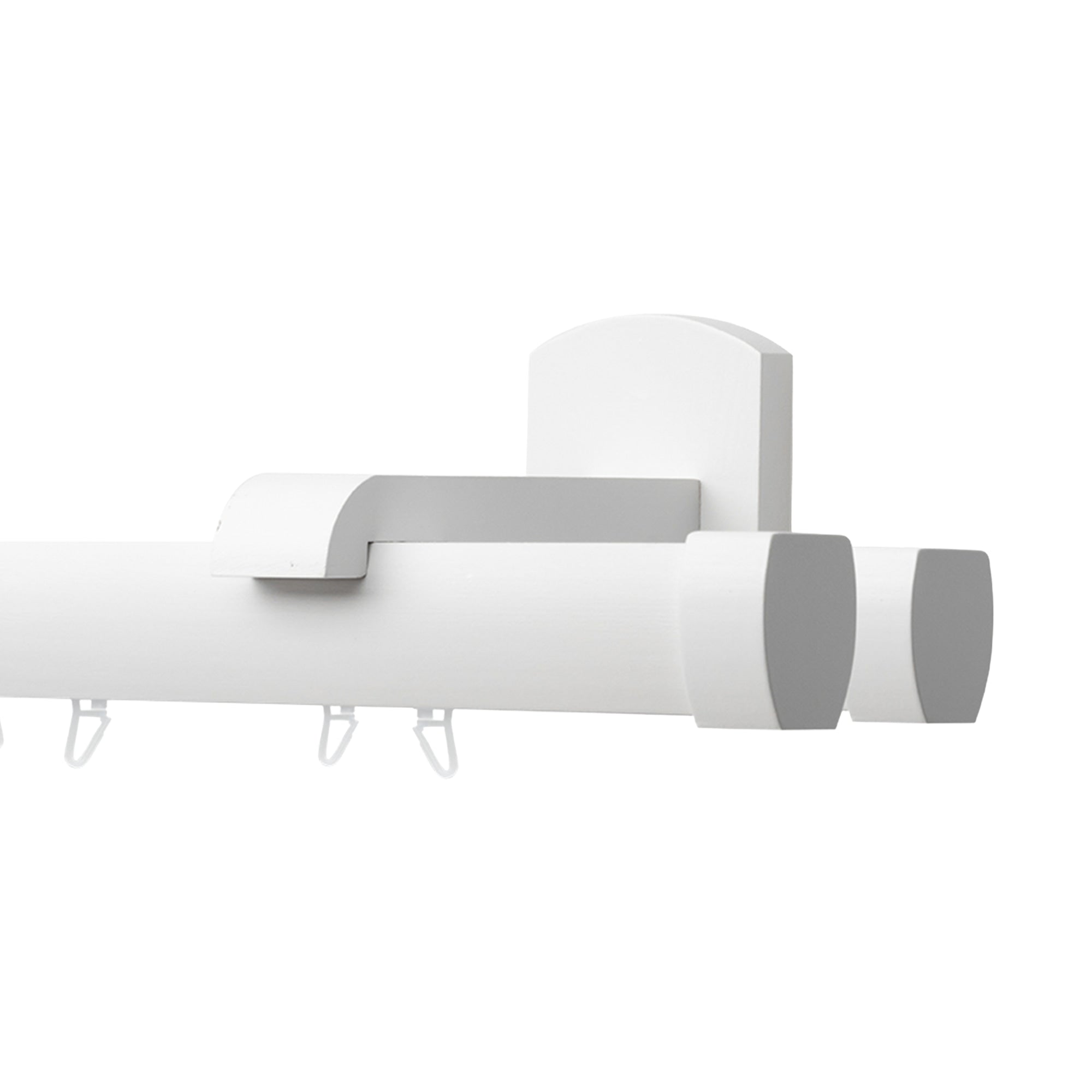 Domino Double Wooden Curtain Rod & Track System for Curtains and Drapes