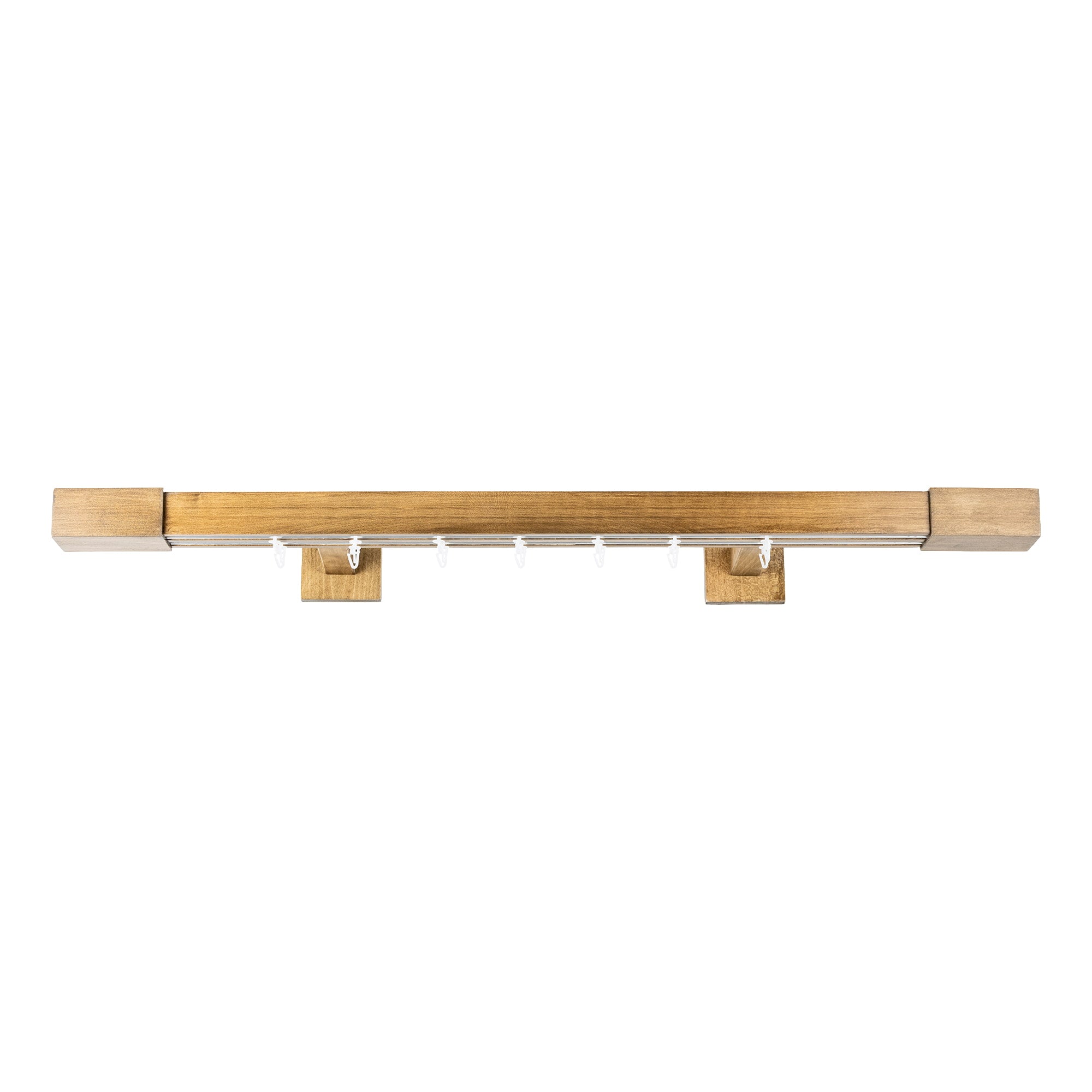 Roma Double Wooden Curtain Rod & Track System for Curtains and Drapes