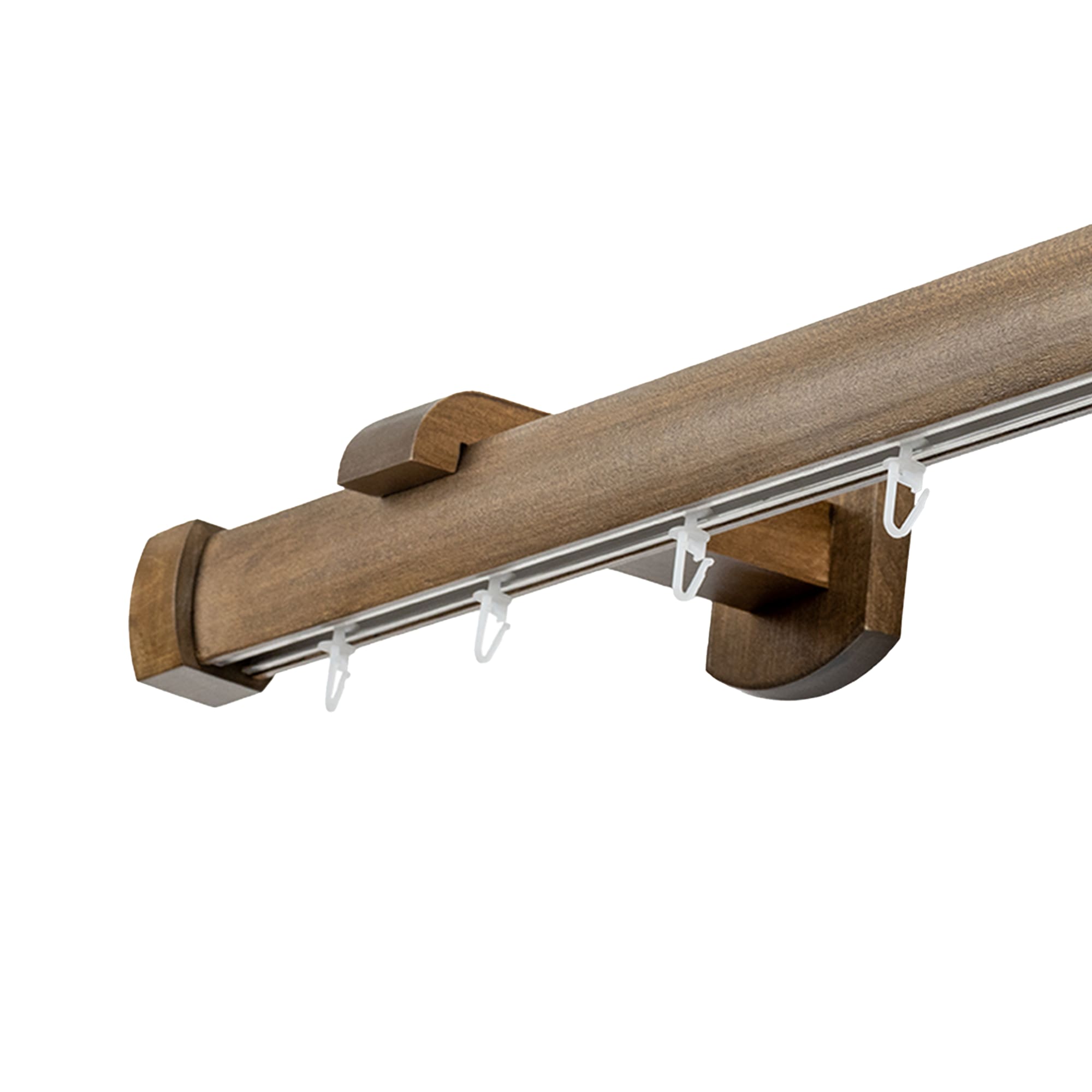 Domino Single Wooden Curtain Rod