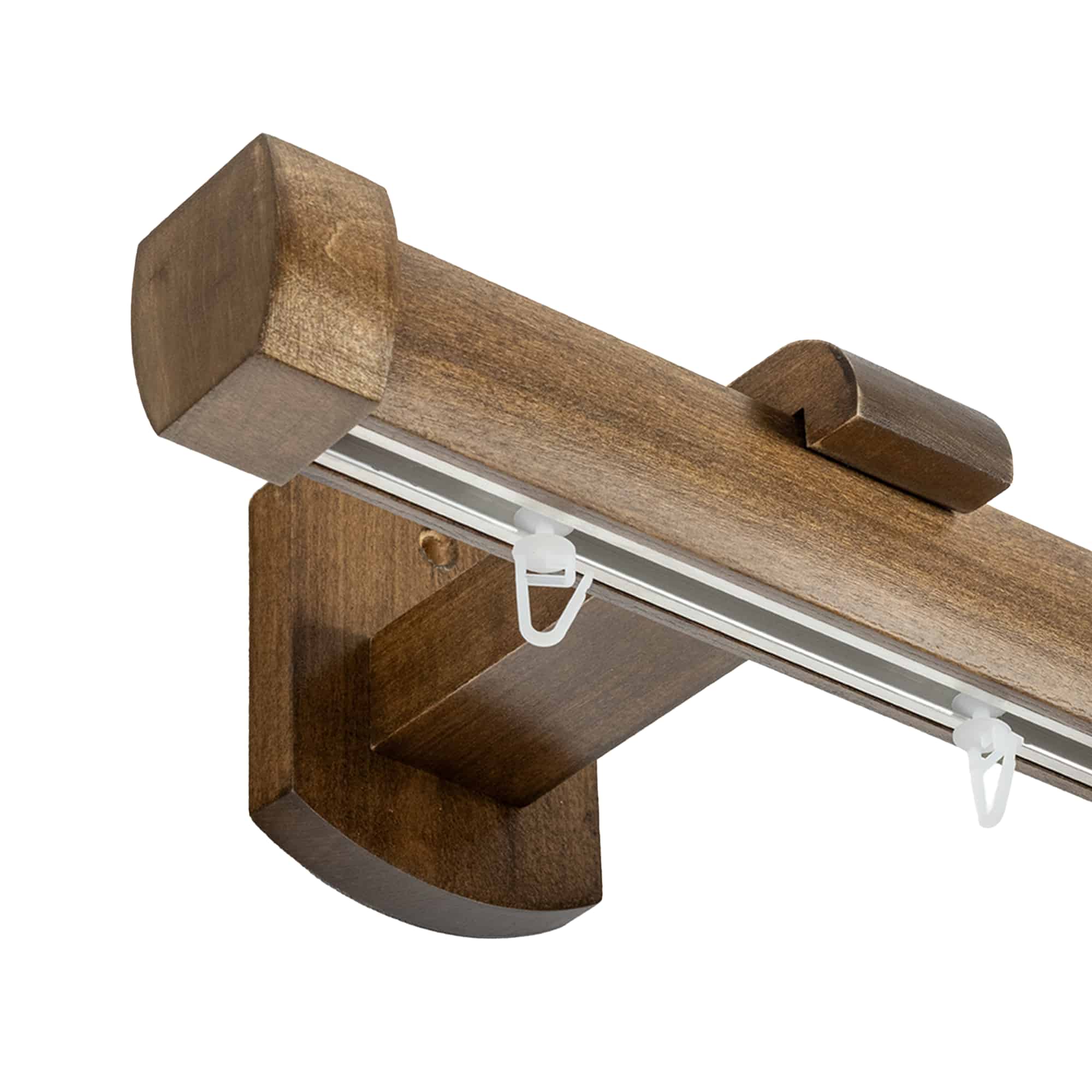 Domino Single Wooden Curtain Rod