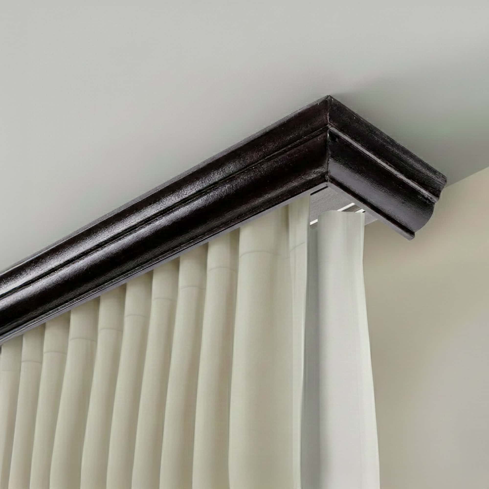 Filip Wooden Curtain Track System with Decorative Valance