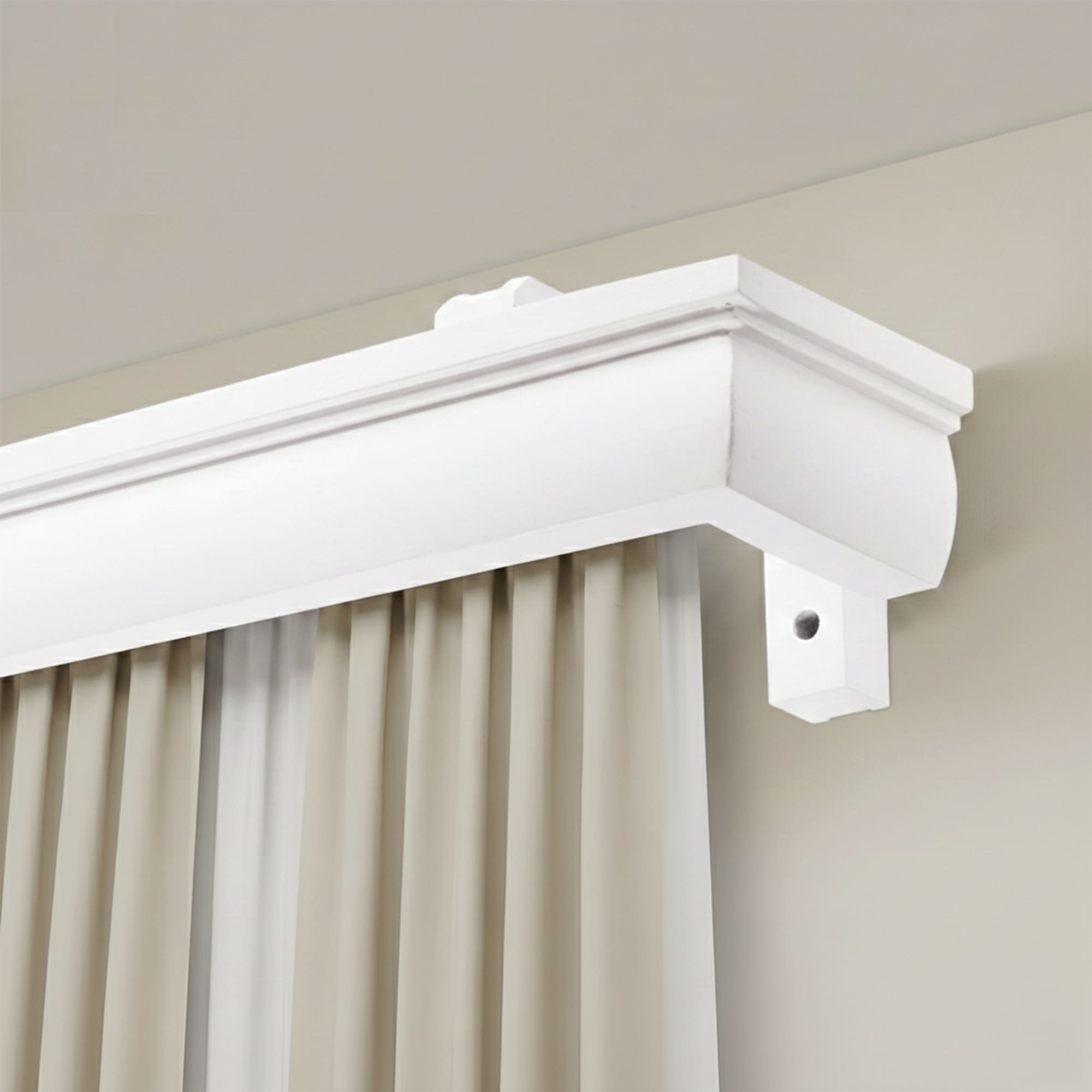 Firenze Wooden Curtain Track System with Decorative Valance