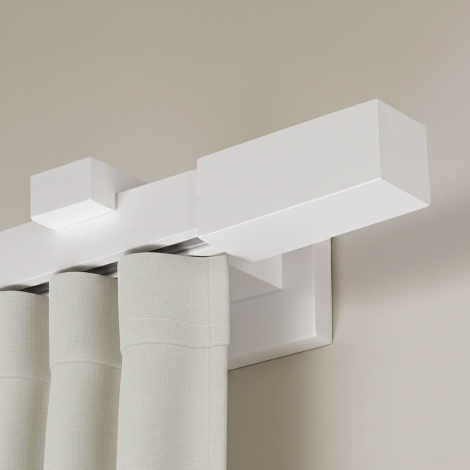 Praga Wooden Curtain Rod with Aluminum Track