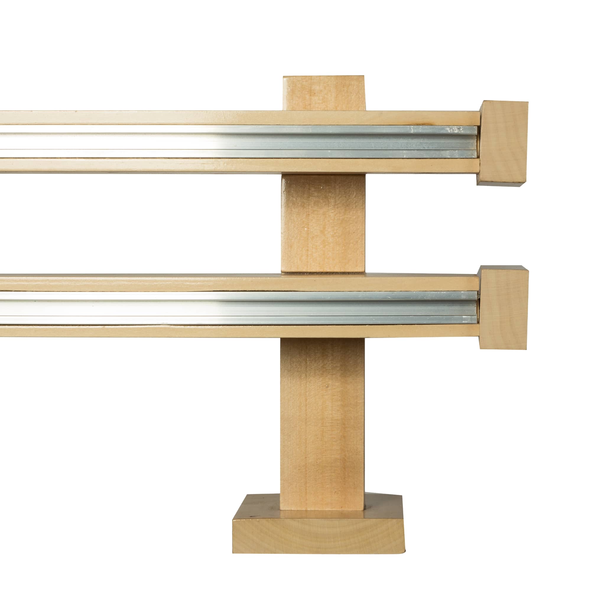 Dalia Double Wooden Curtain Rod with Aluminum Track