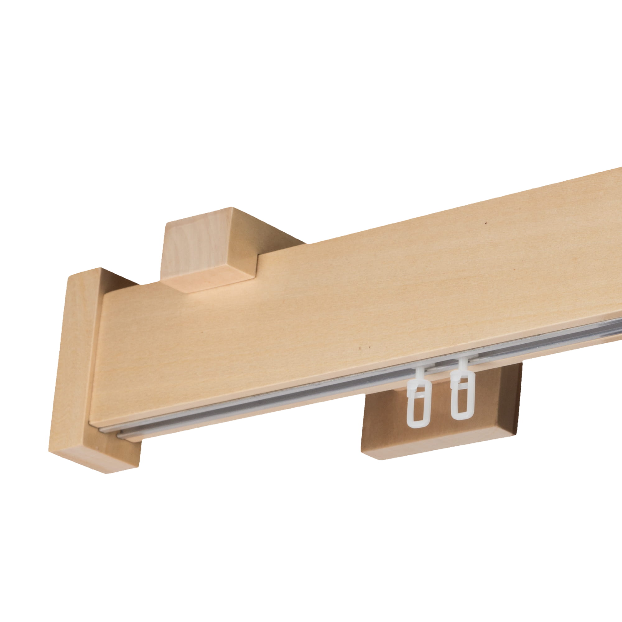 Dalia Wooden Curtain Rod with Aluminum Track
