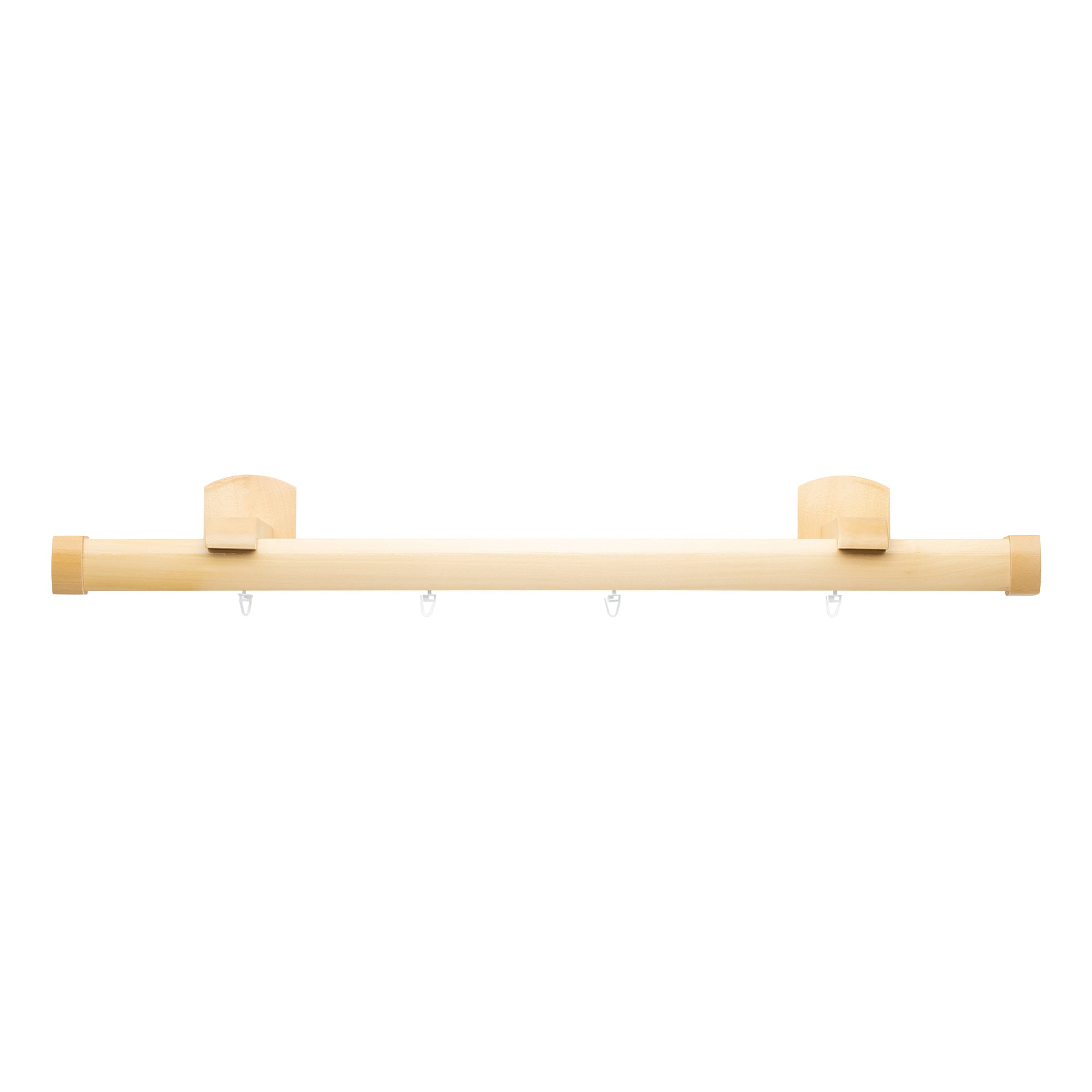 Domino Single Wooden Curtain Rod