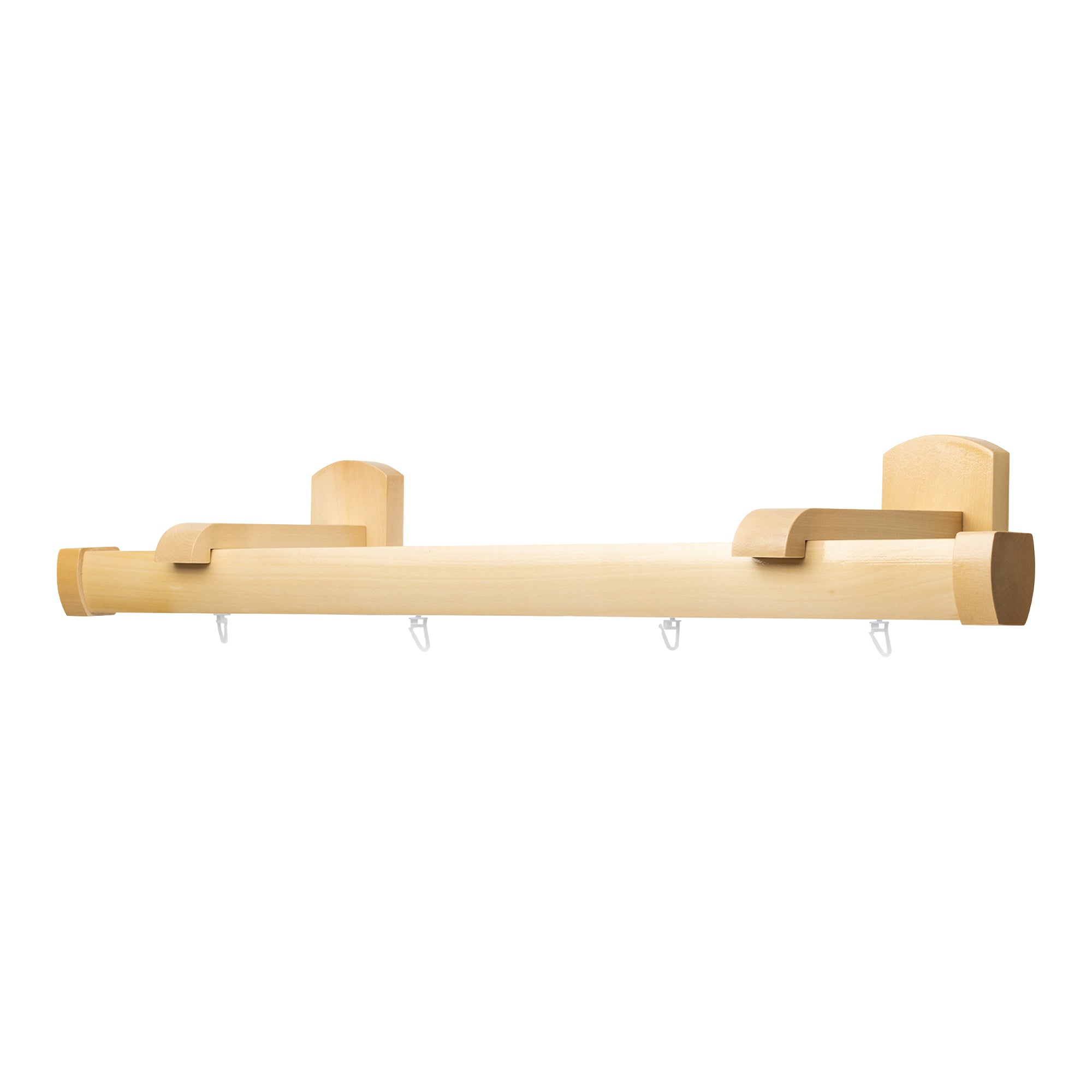Domino Single Wooden Curtain Rod