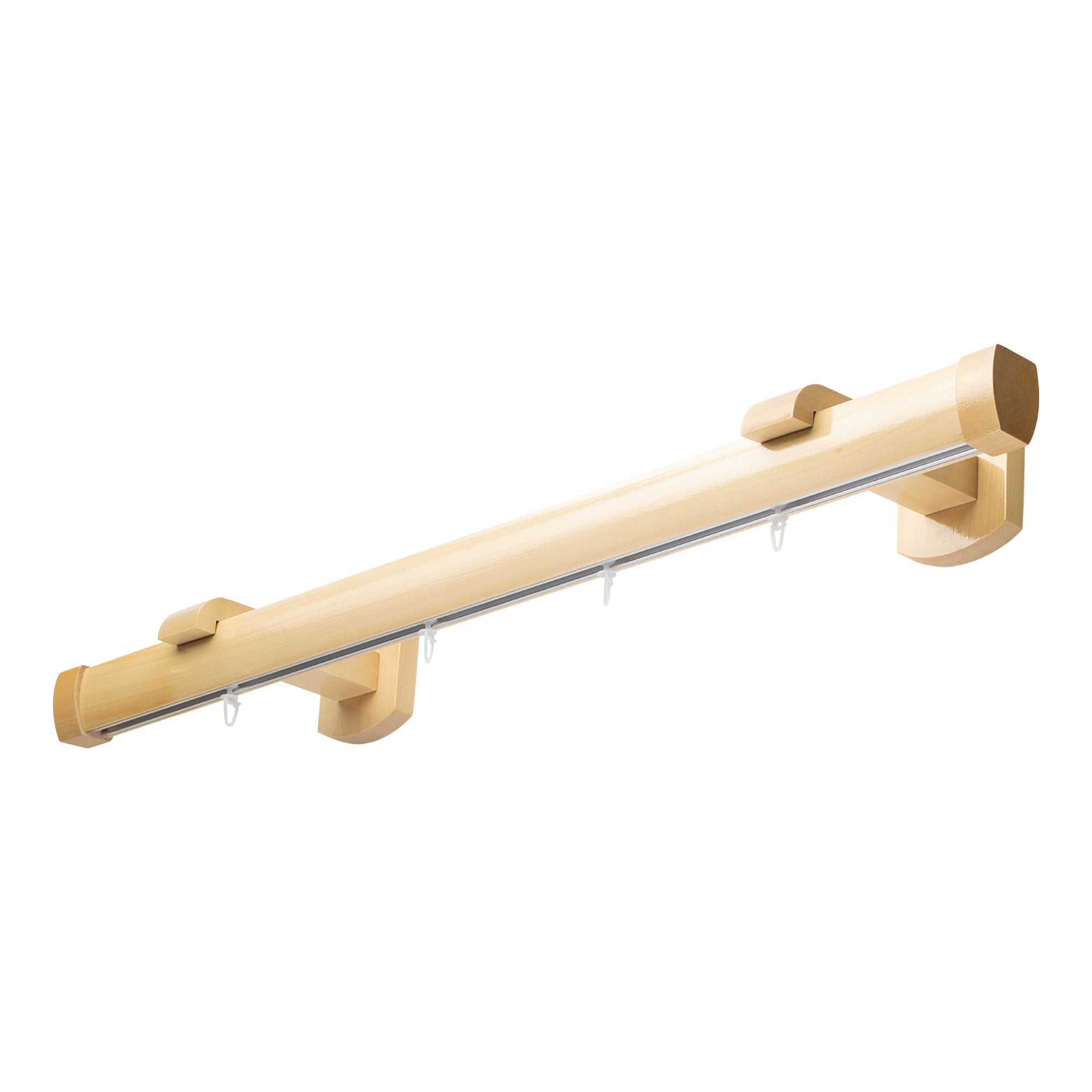 Domino Single Wooden Curtain Rod