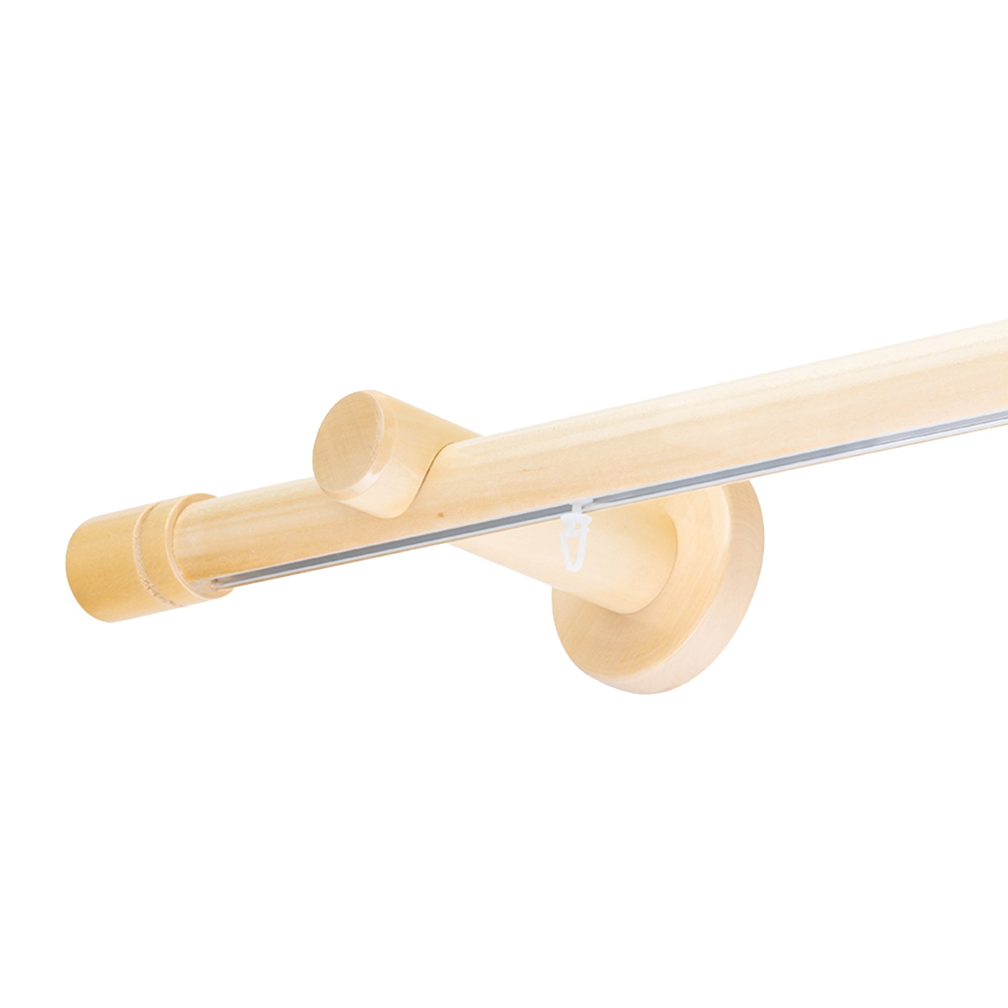 Cilindru Single 35 mm Wooden Curtain Rod & Aluminum Track System