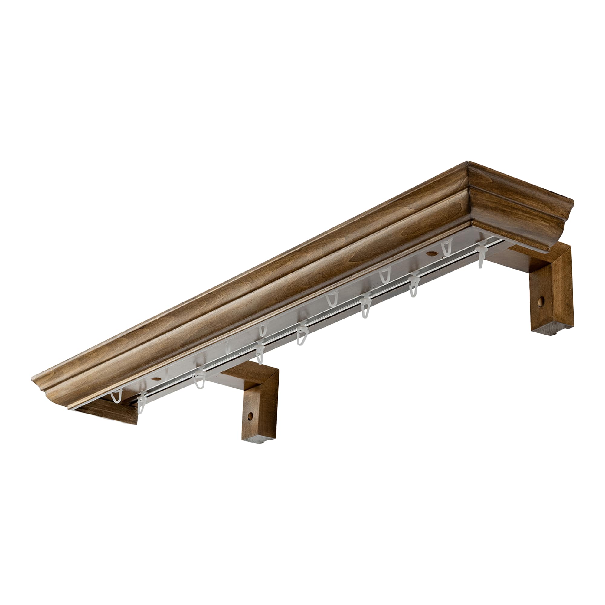 Filip Wooden Curtain Track System with Decorative Valance