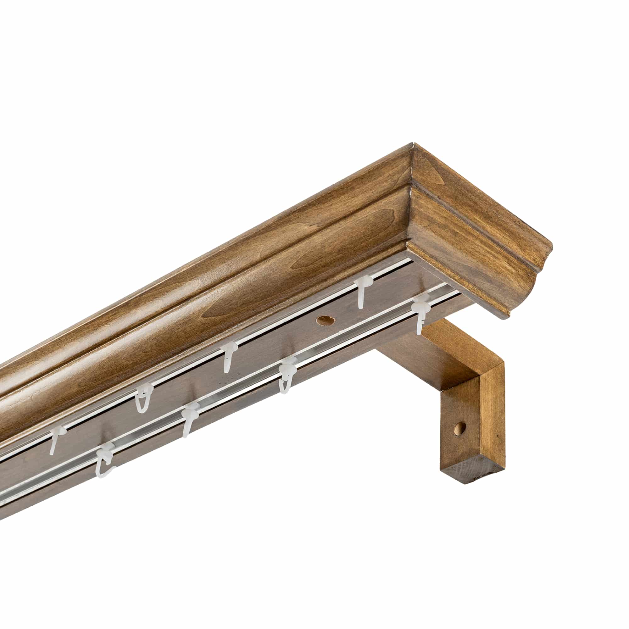 Filip Wooden Curtain Track System with Decorative Valance