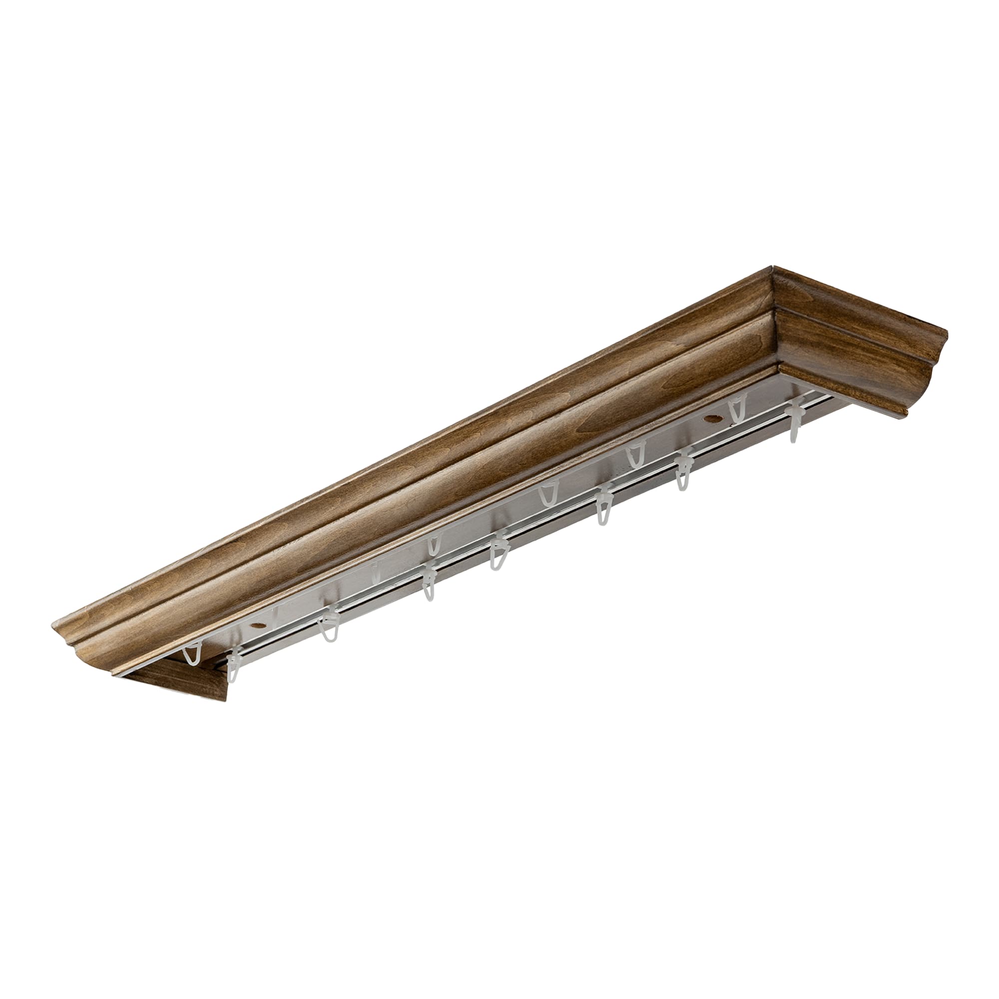 Filip Wooden Curtain Track System with Decorative Valance