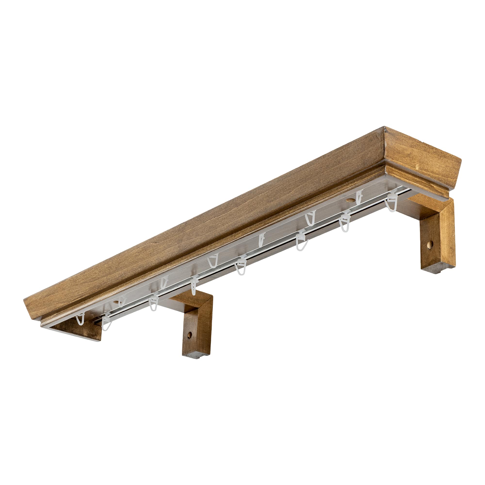 Conic Wooden Curtain Track System with Decorative Valance