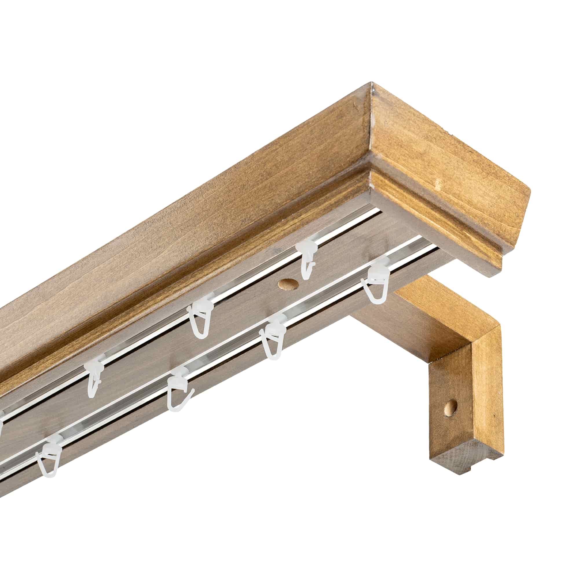 Conic Wooden Curtain Track System with Decorative Valance