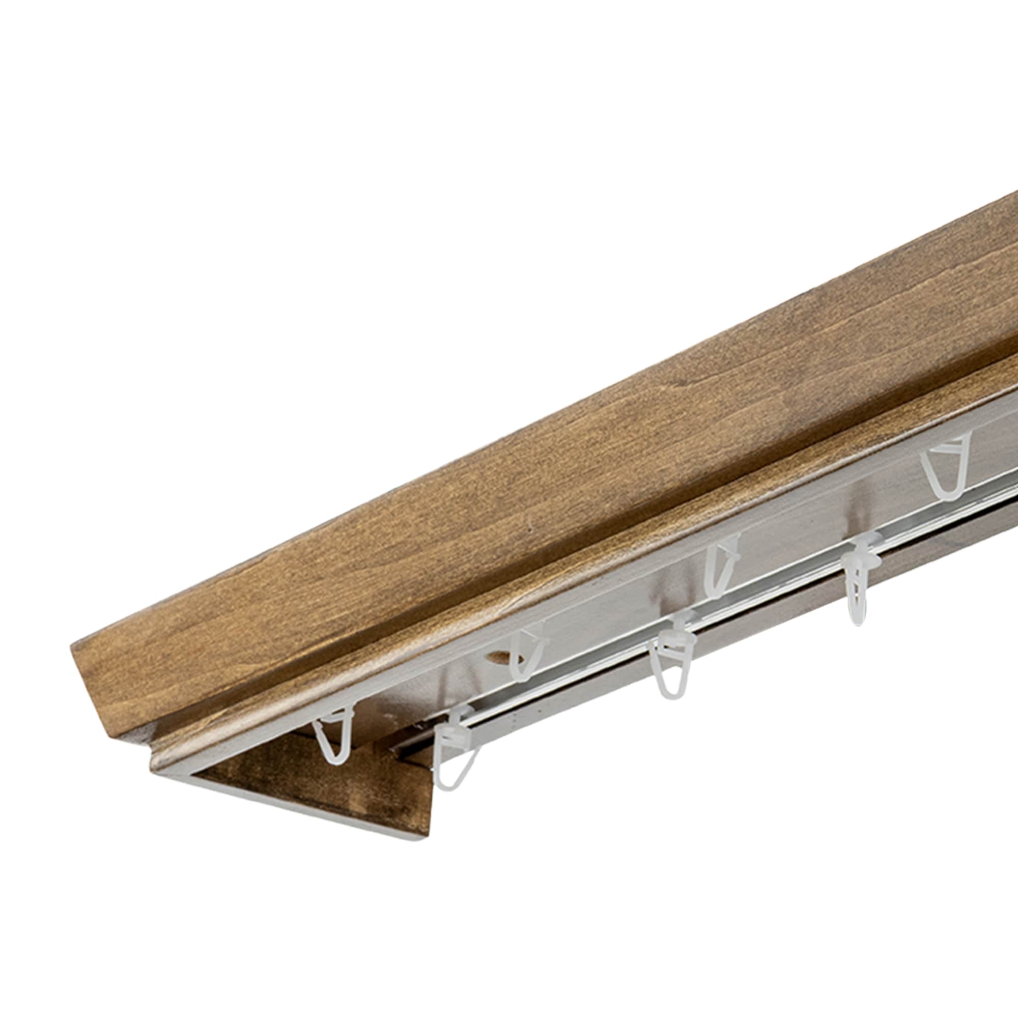 Conic Wooden Curtain Track System with Decorative Valance