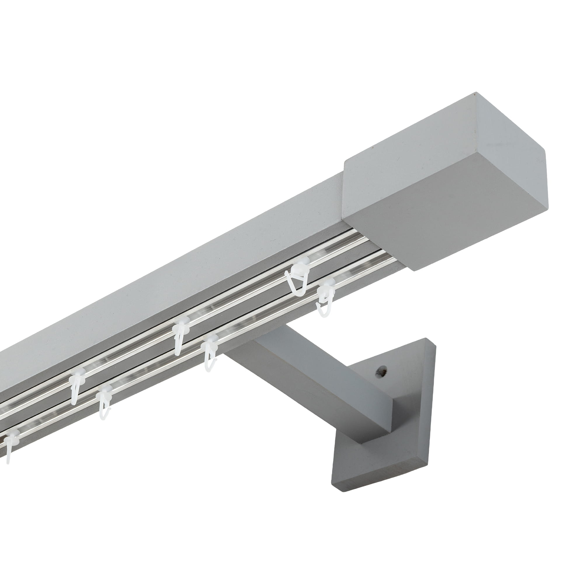 Roma Double Wooden Curtain Rod & Track System for Curtains and Drapes