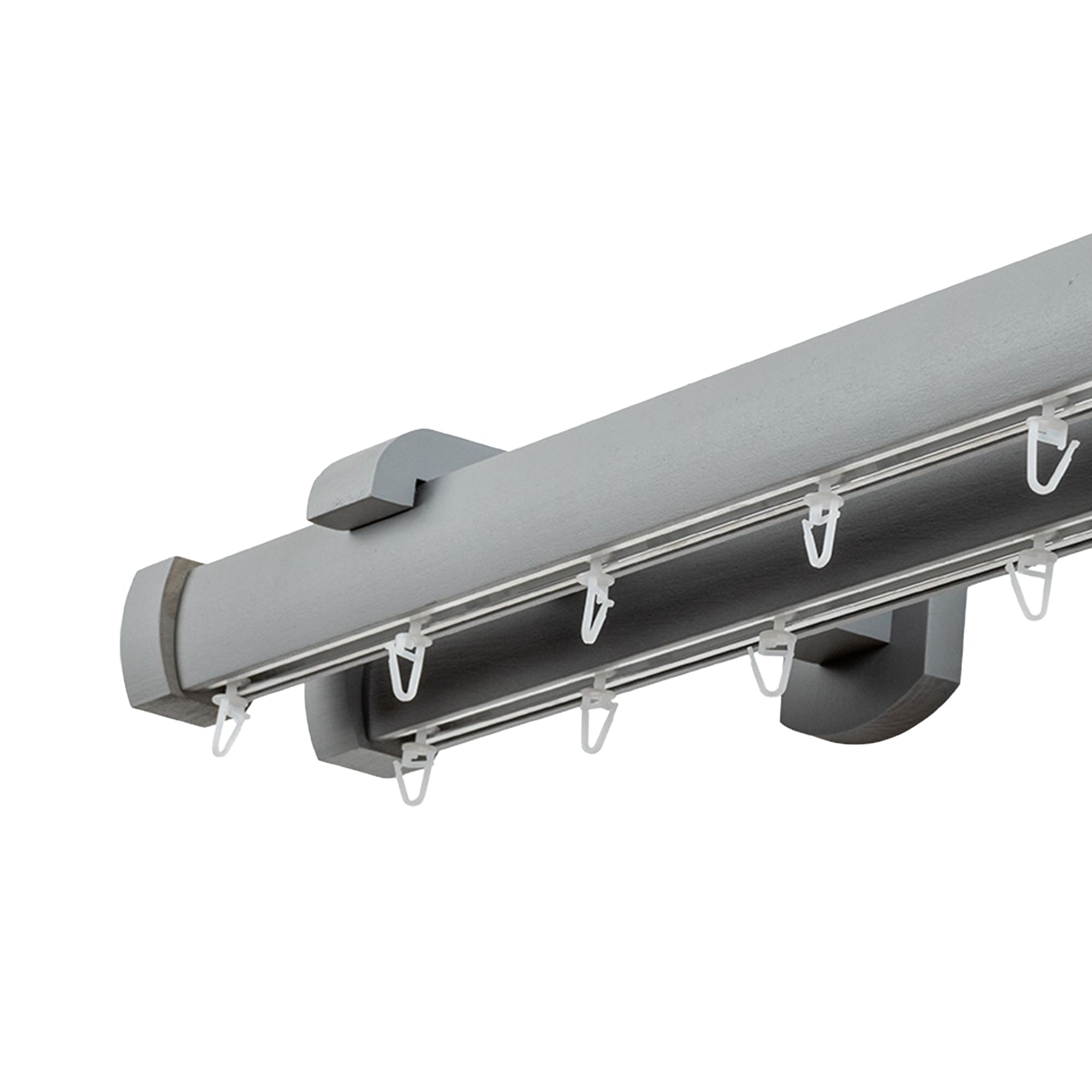Domino Double Wooden Curtain Rod & Track System for Curtains and Drapes