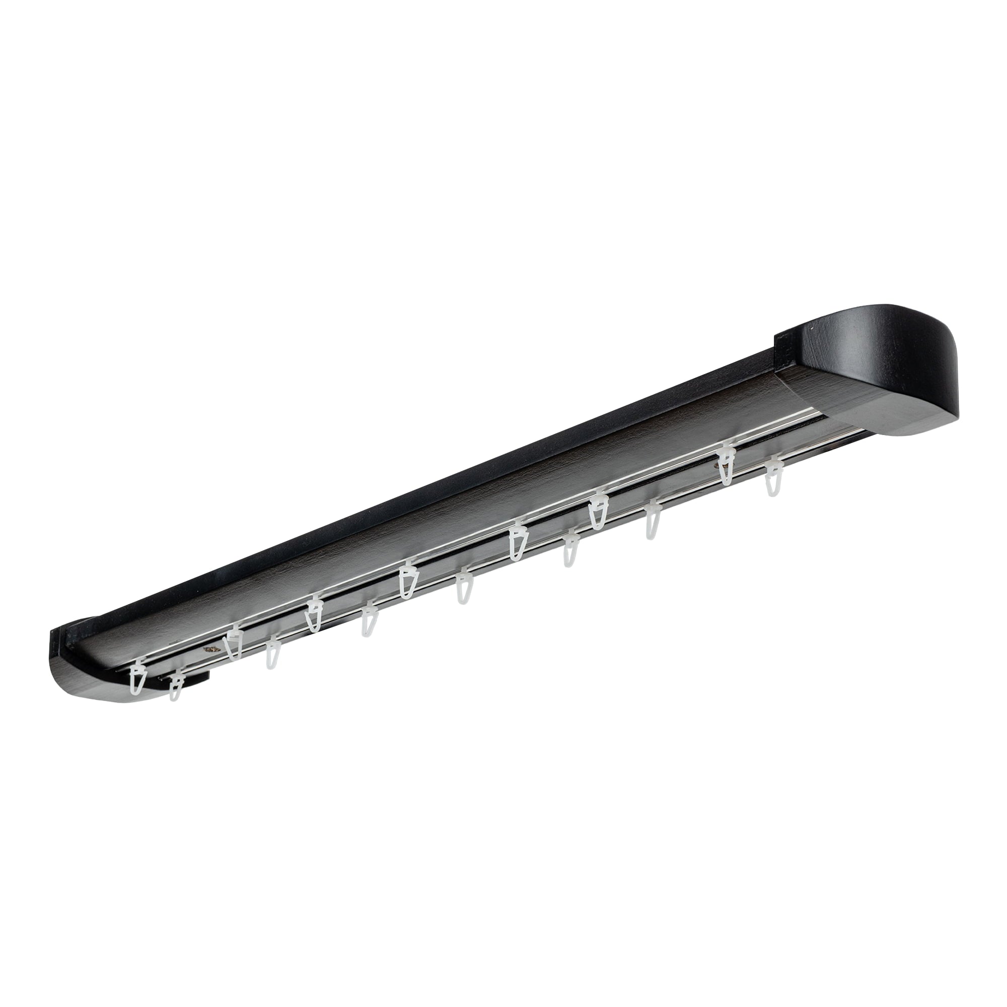 Double wooden curtain track Siena