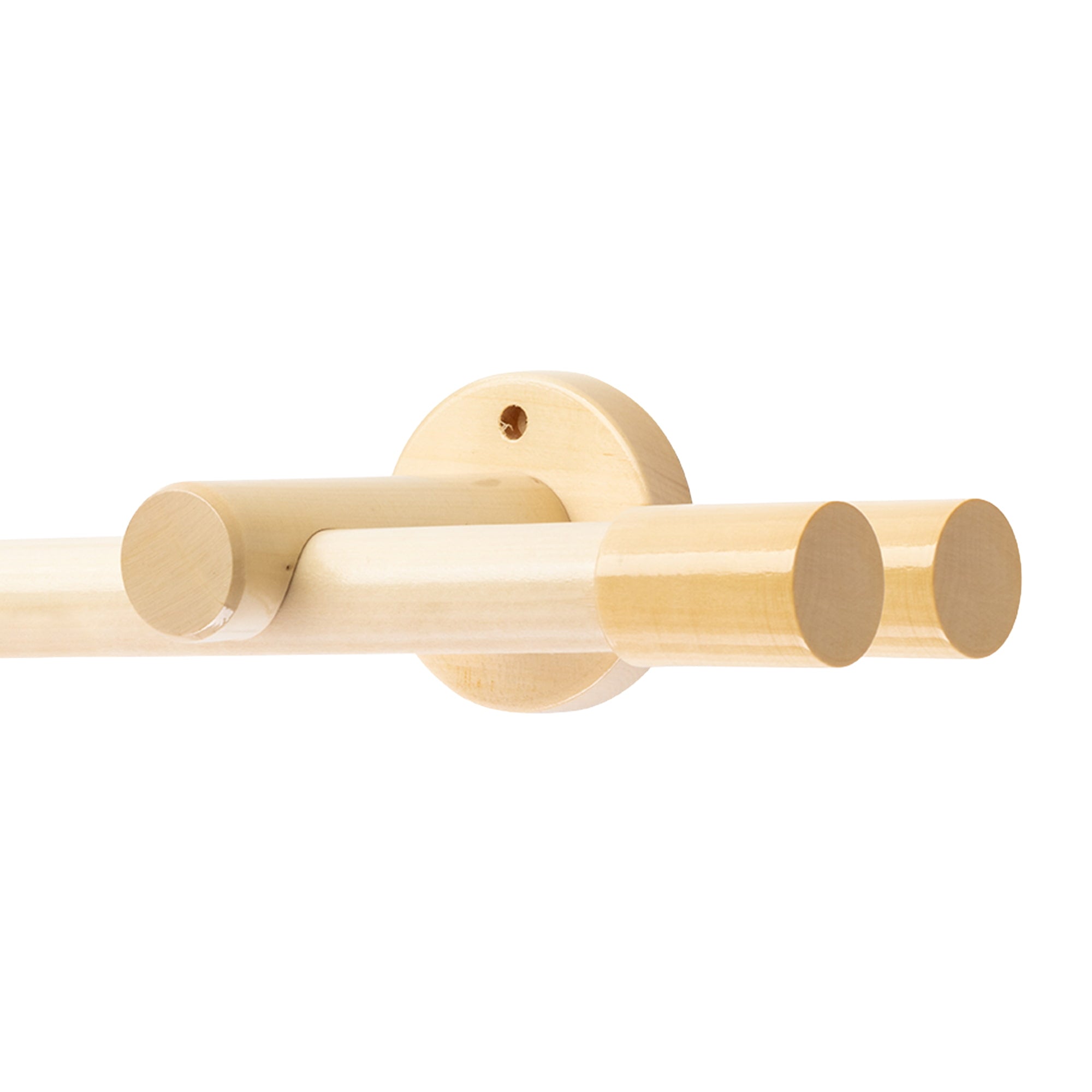 Luna Double 35 mm Wooden Curtain Rod & Track System